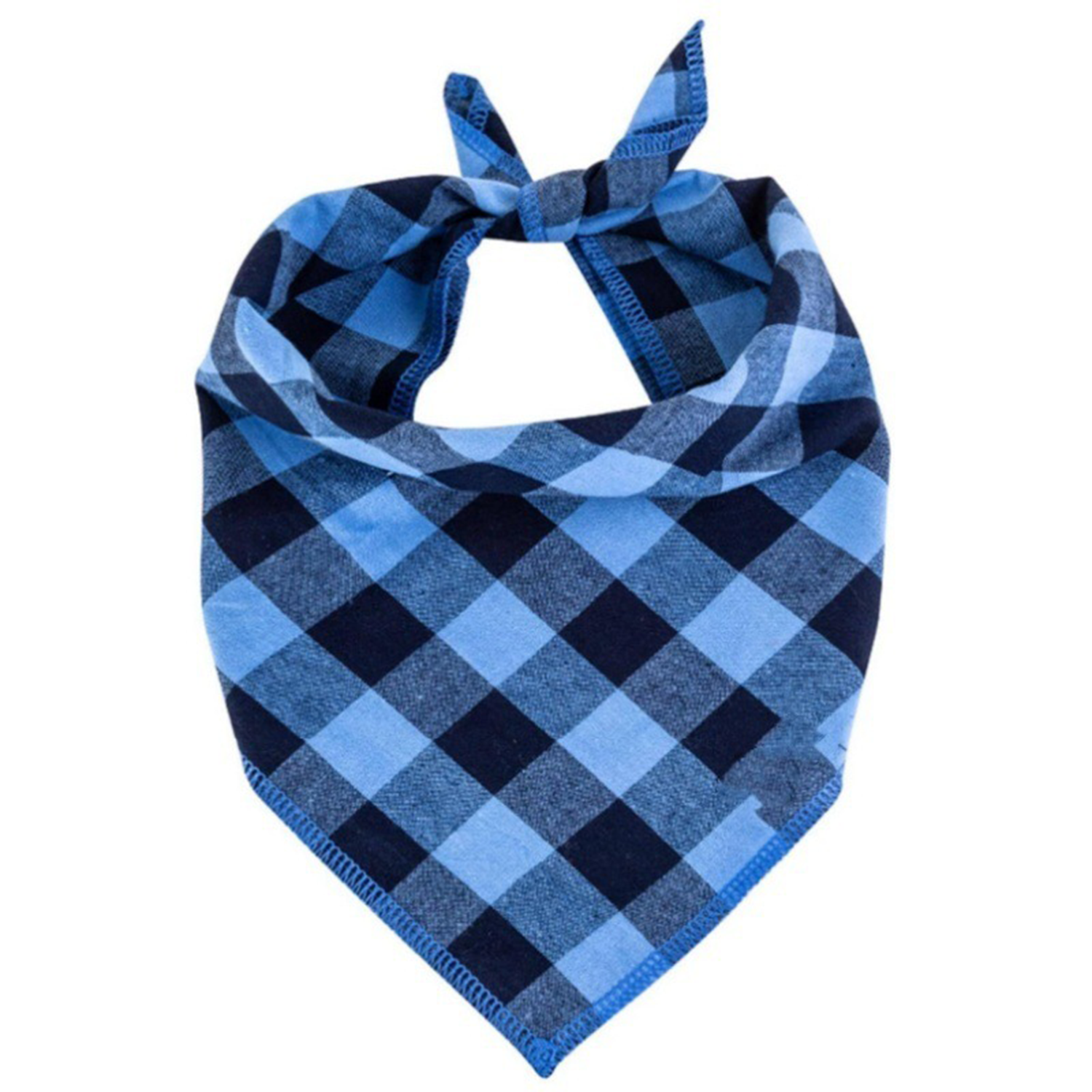 Plaid Polyester Dog Bandana — Large Bib Design for Pet 3