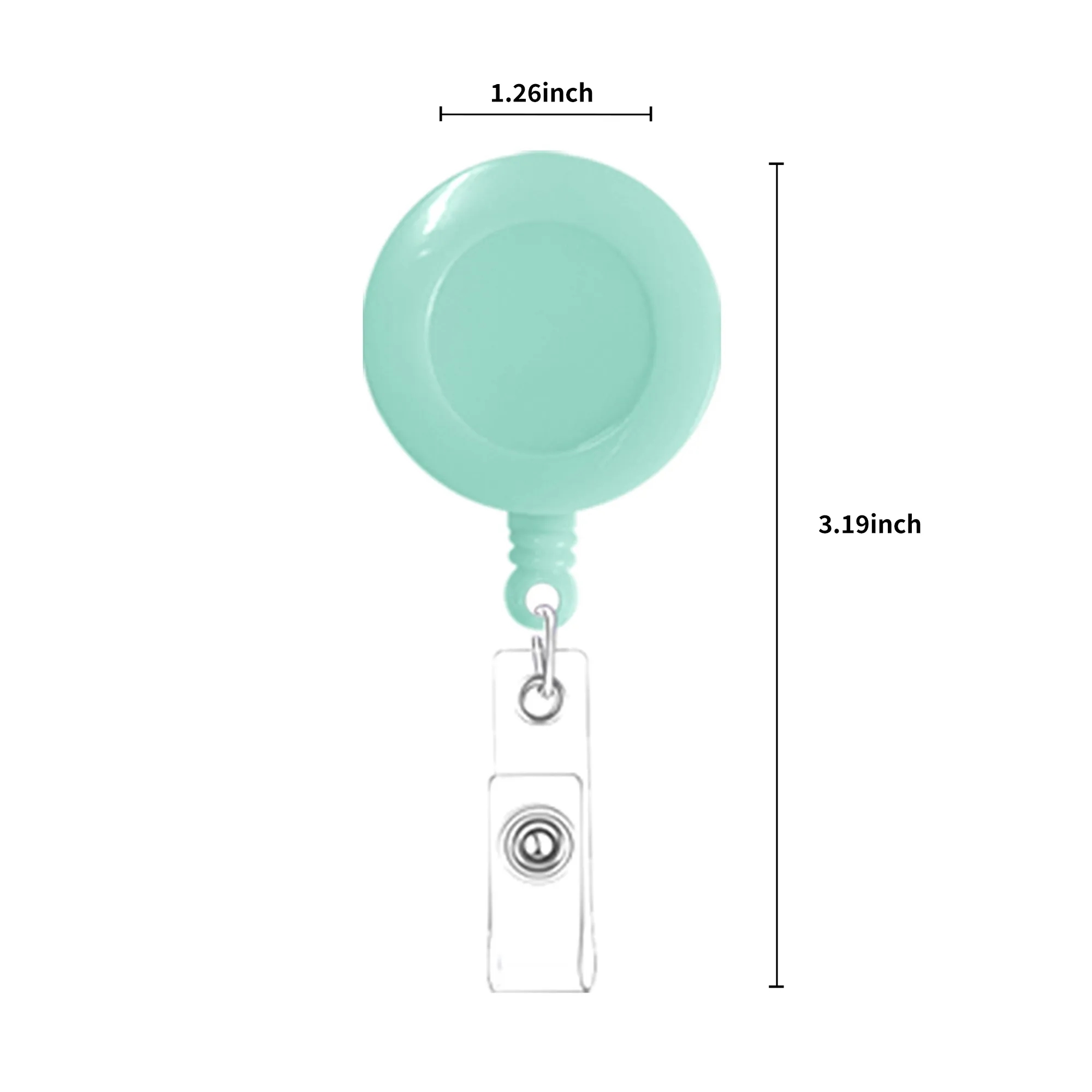 ABS Plastic Retractable Badge Holder with Clip 3