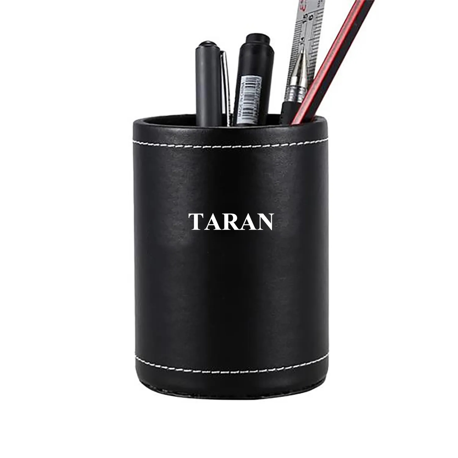 Round Leather Pen Cup 5