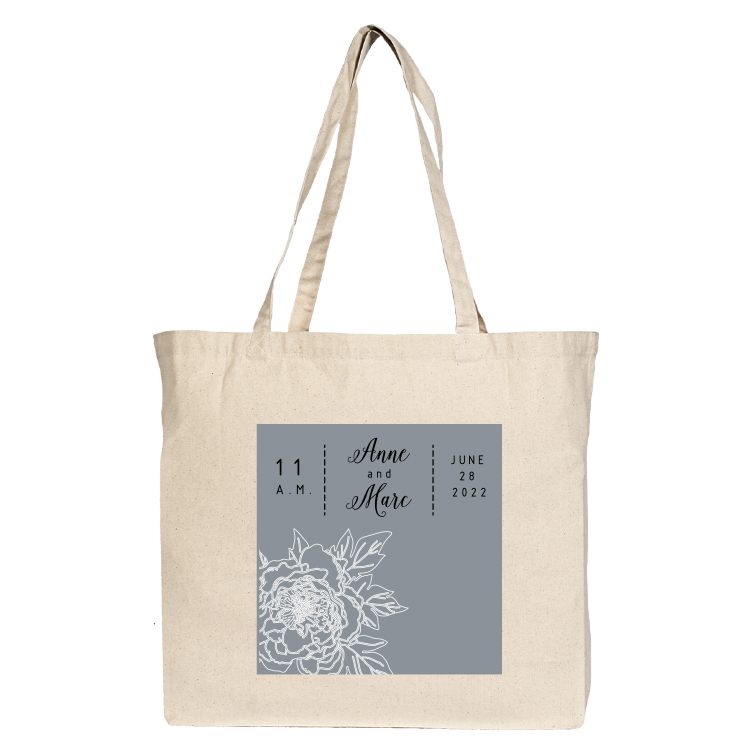 Jumbo Down To Business Cotton Tote, custom tote bag with logo imprint 6