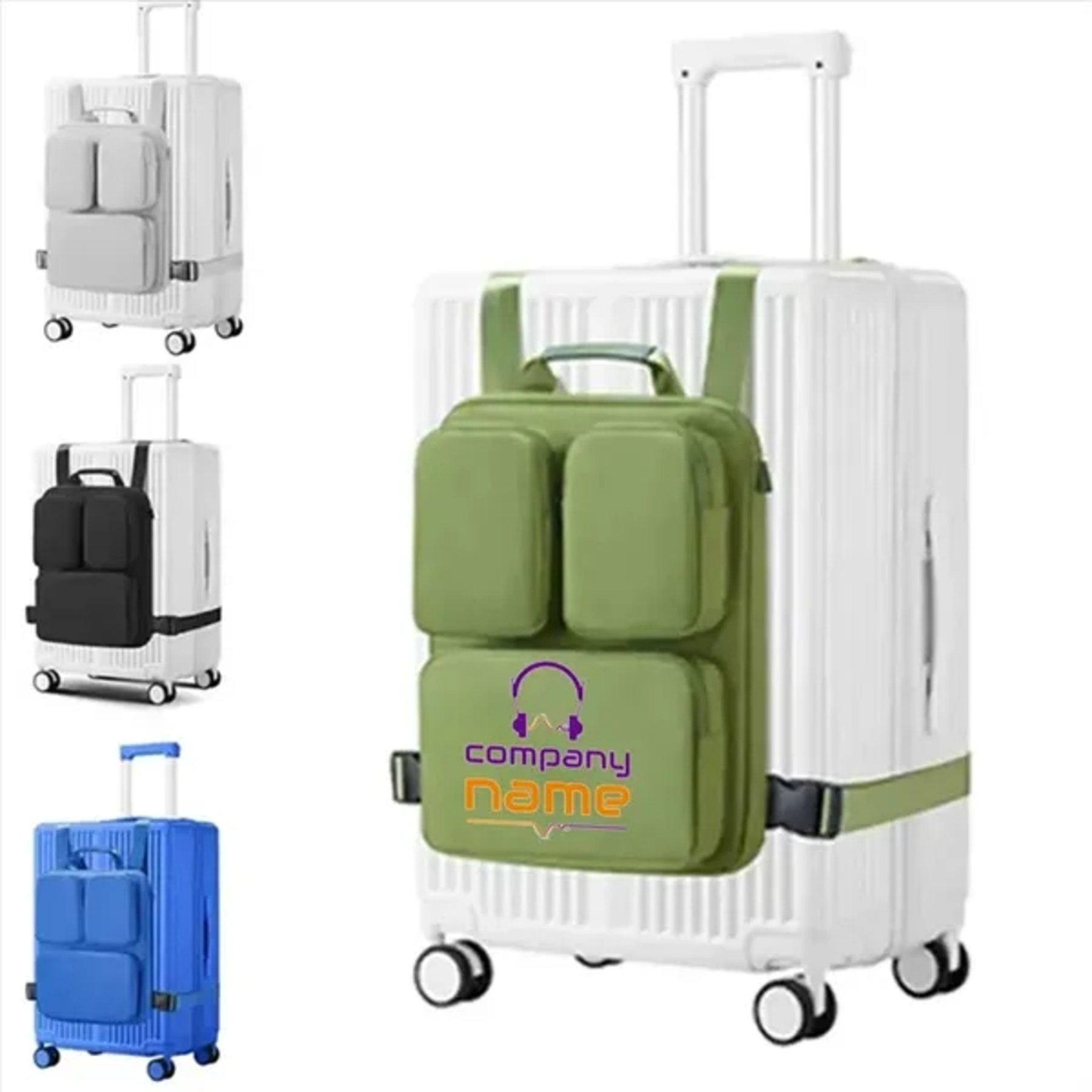 Adjustable Luggage Strap with Travel Organizer Pocket 2