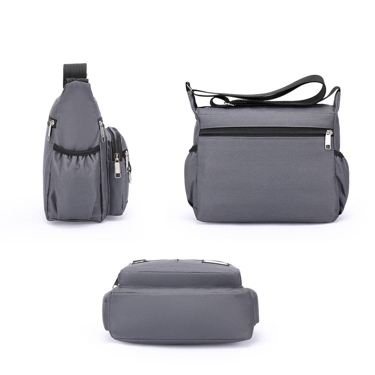 Travel Men's Grey Waterproof Shoulder Bag 1