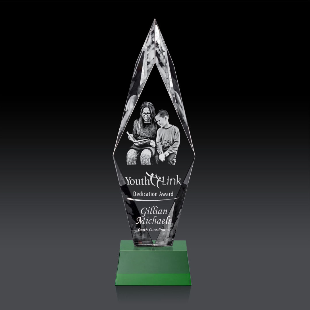 Manilow Award on Robson Base (3D) - Green 2