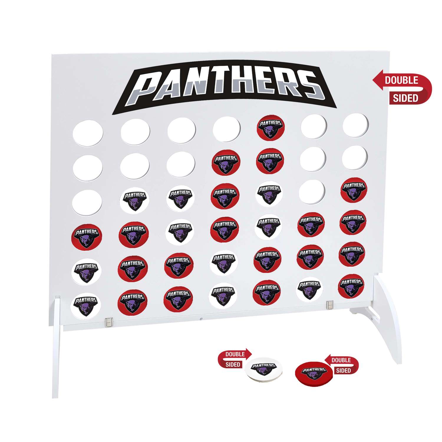 Giant 4-In-A-Row, 21 Red & 21 White Disks (Double-Sided)