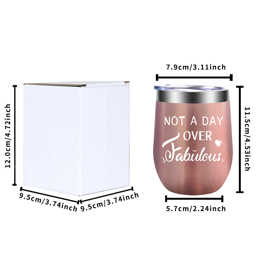 12 Oz. Stainless Steel Wine Glasses With Lid 2
