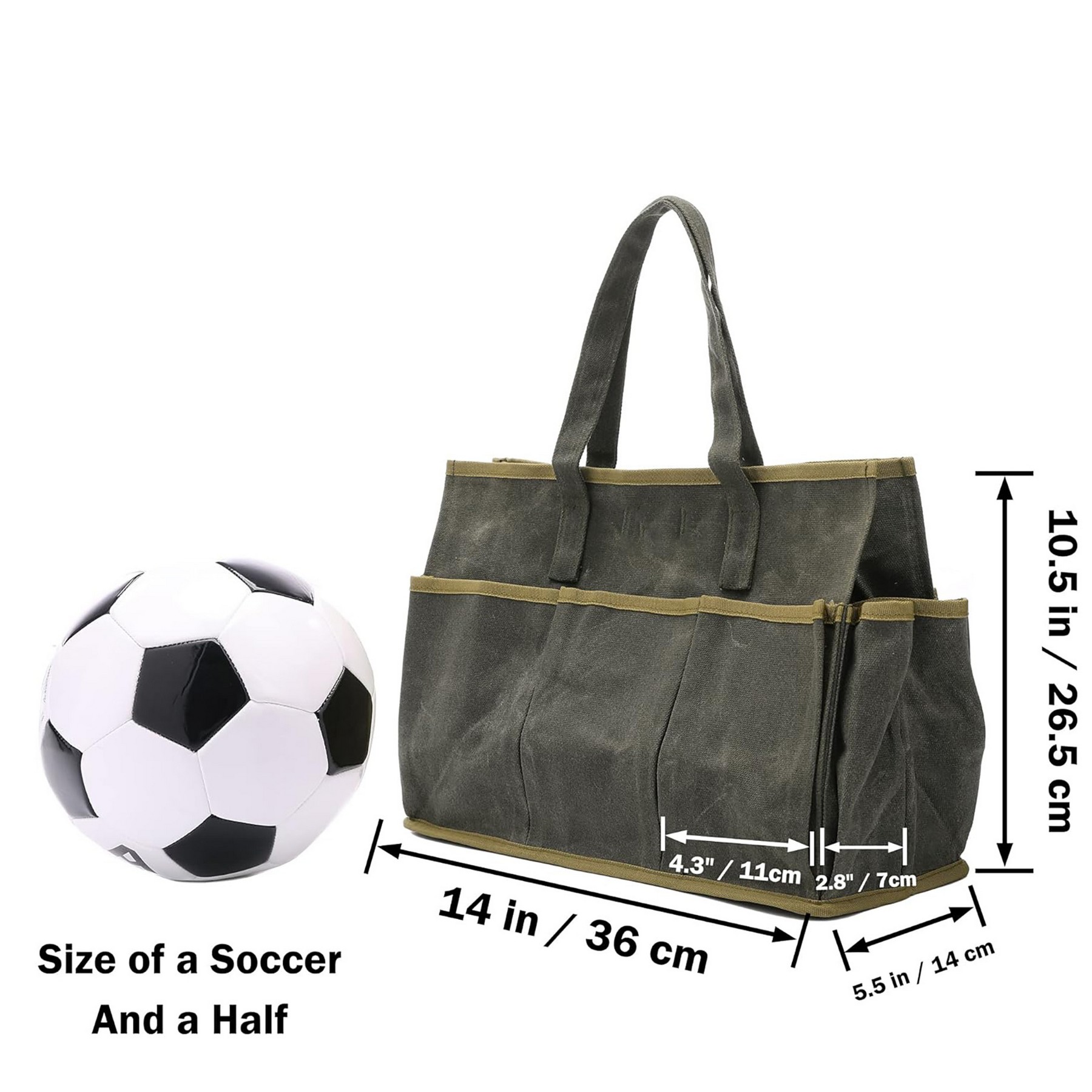 11 Pockets Waxed Canvas Tool Storage Bag 3