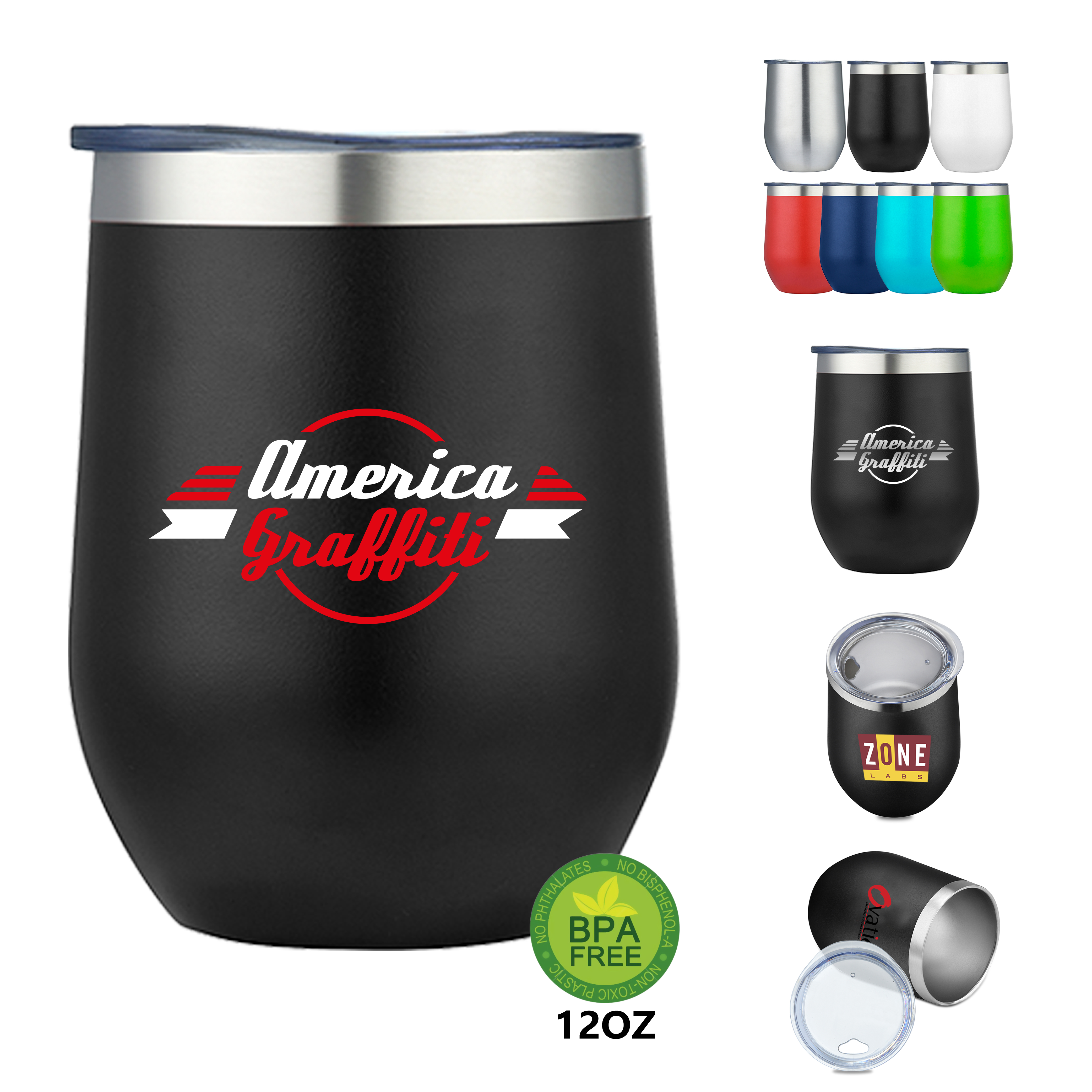 Stainless Steel Stemless Tumbler - 12oz 1