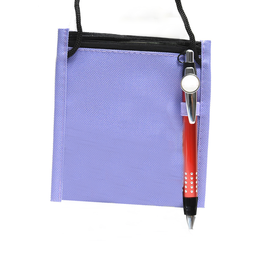 Adjustable Lanyard Neck Wallet - 5.40" x 5.25" 2