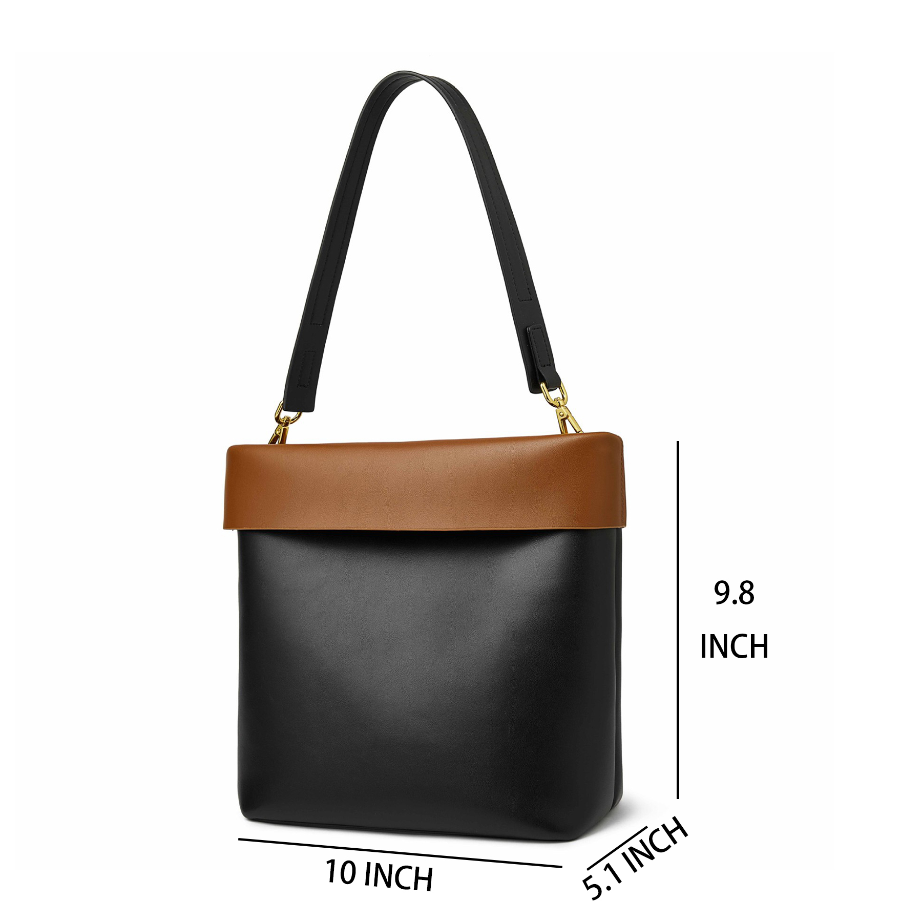 Genuine Leather Color-block shoulder commuter cross-body bag 5