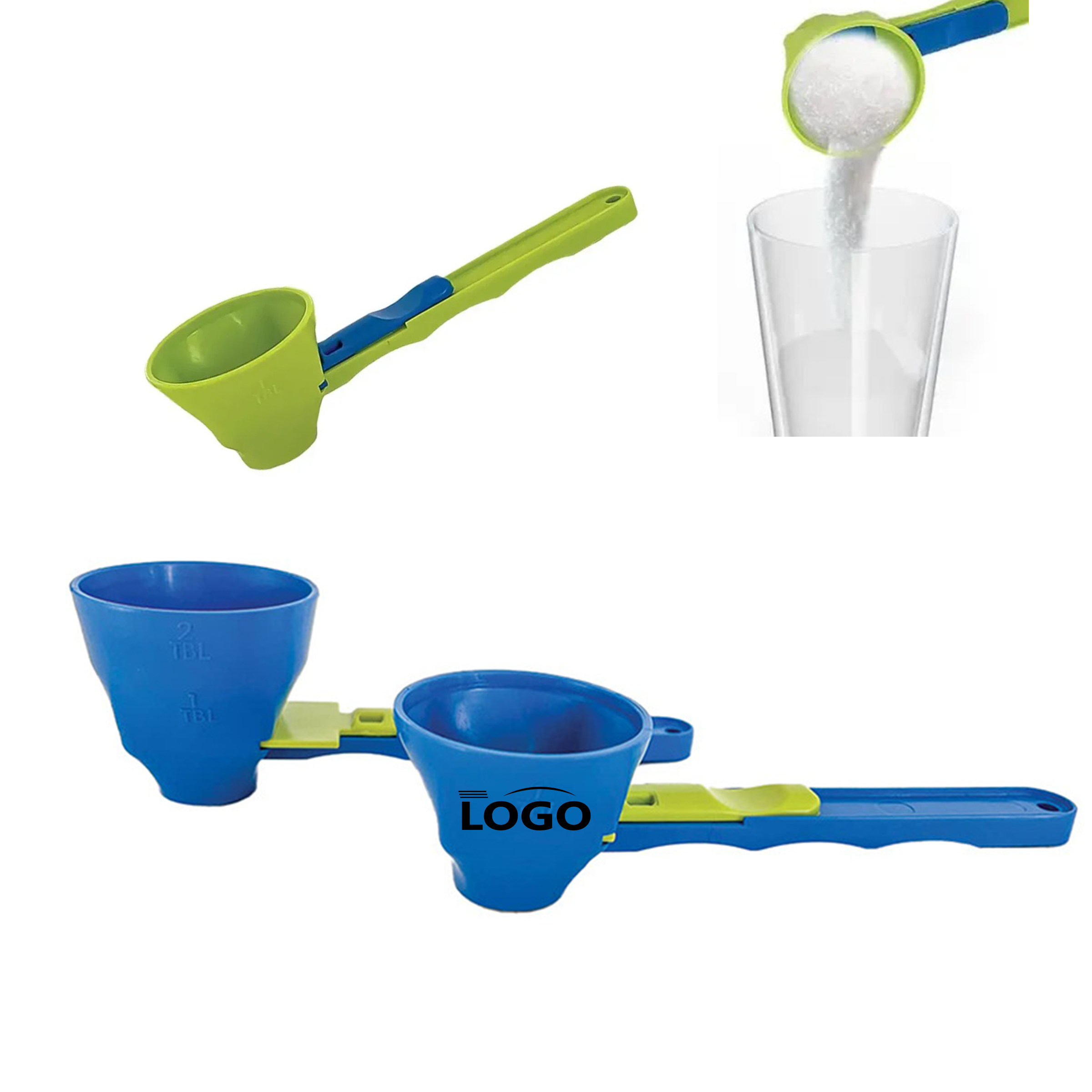 Funnel-Equipped Sliding Scoop for Mess-Free Powder Handling 4