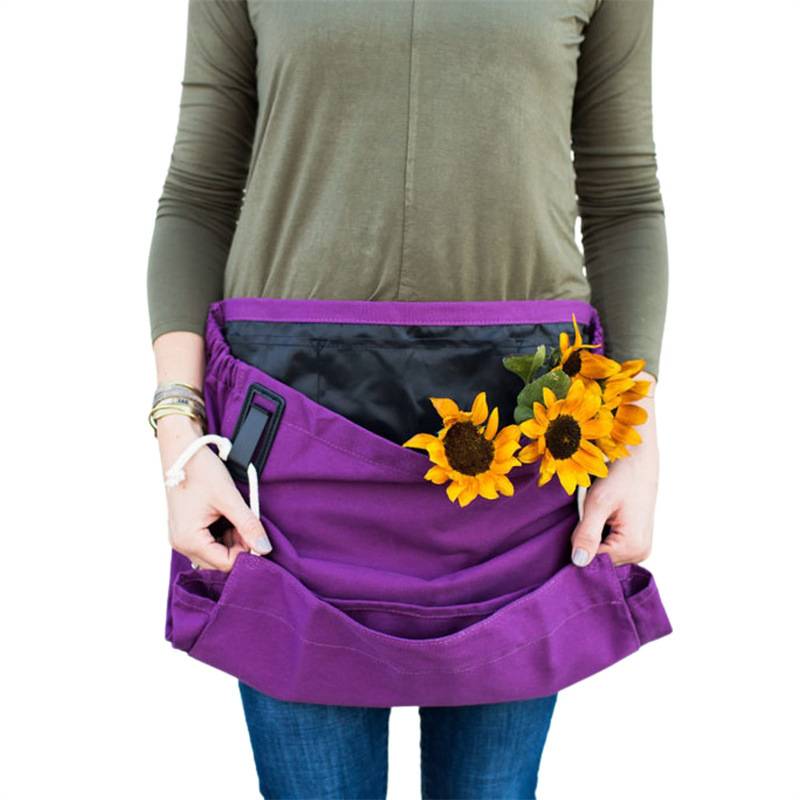 Adjustable Cotton Canvas Gardening Apron w/ Pockets 2