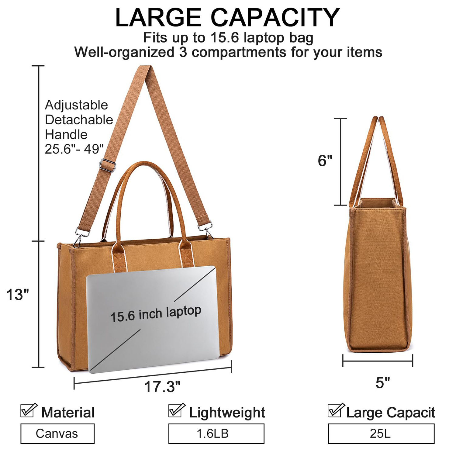 Canvas Shoulder Computer Messenger Tote Bags 2