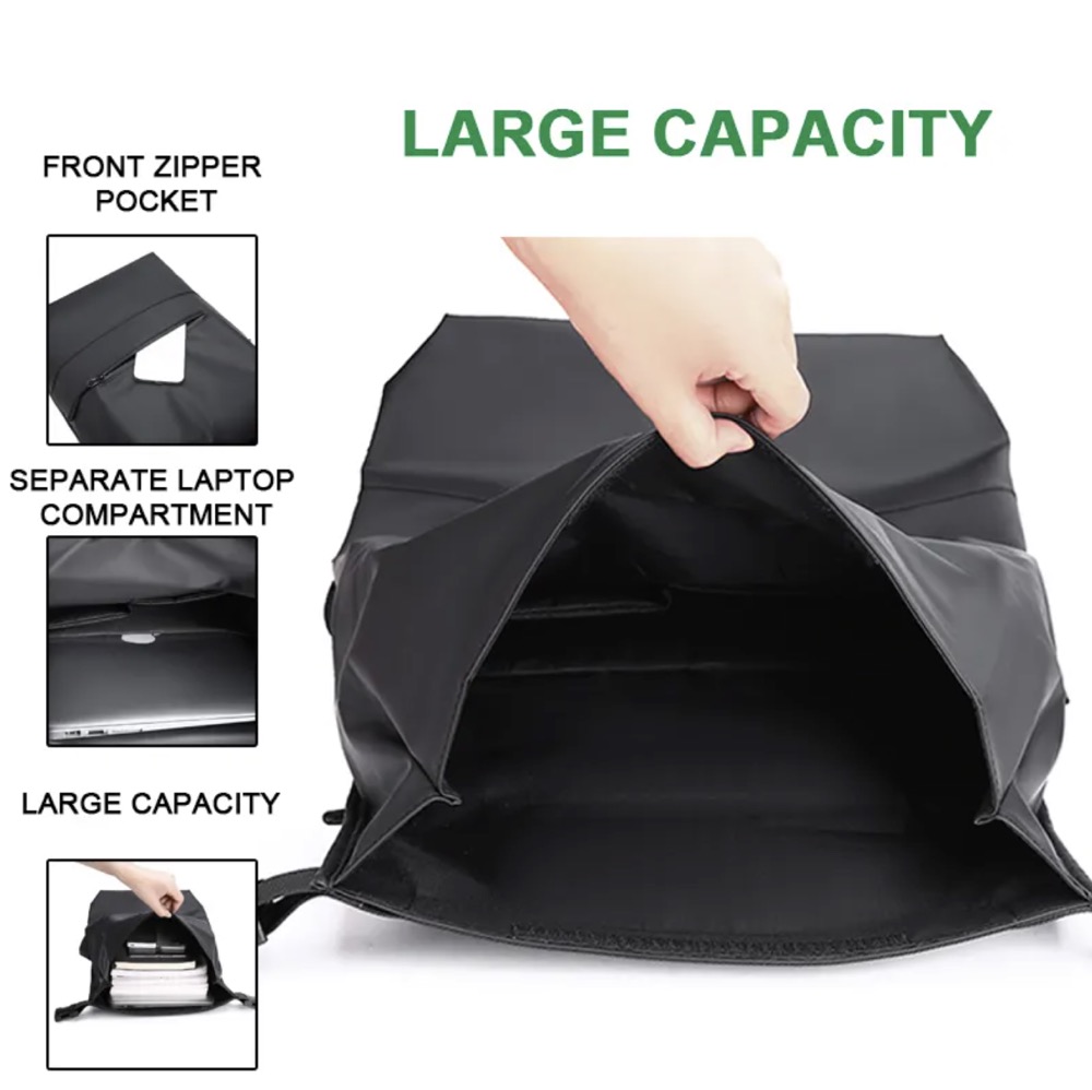Large Capacity Rollup Rucksack Zipper Closure Sports Backpack 3