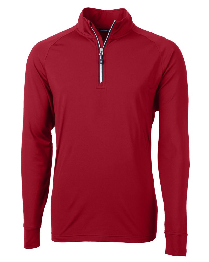 Cutter & Buck Adapt Recycled Soft Knit Stretch  Mens Quarter Zip Pullover 200