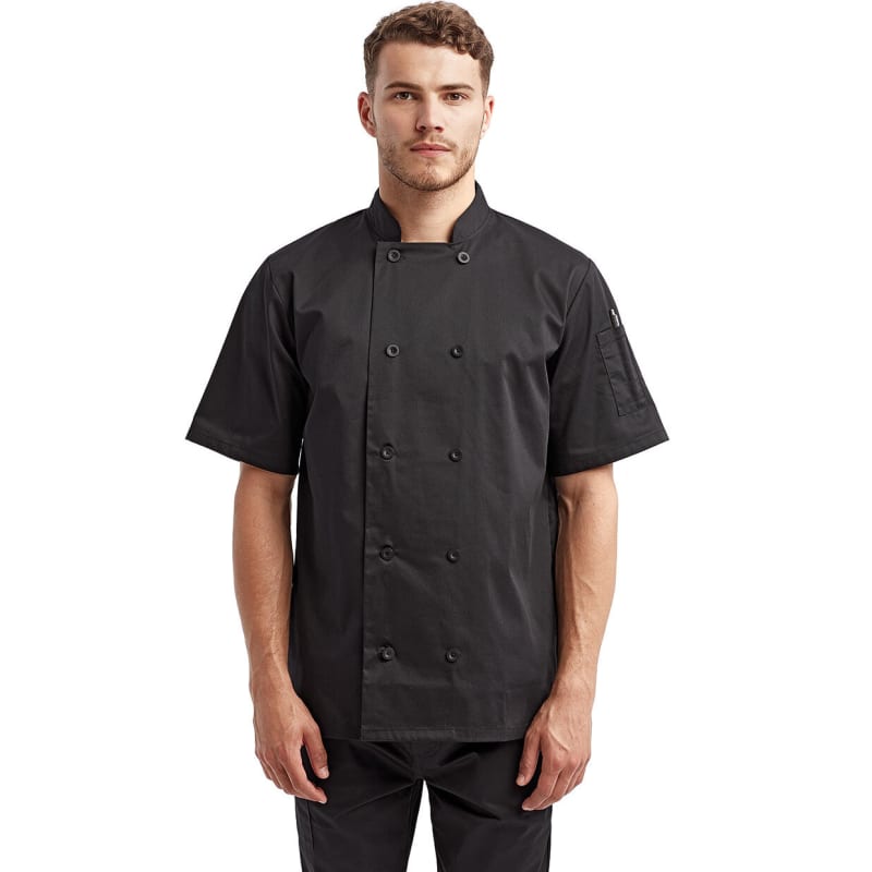Artisan Collection By Reprime Unisex Short-Sleeve Recycled Chef's Coat 6