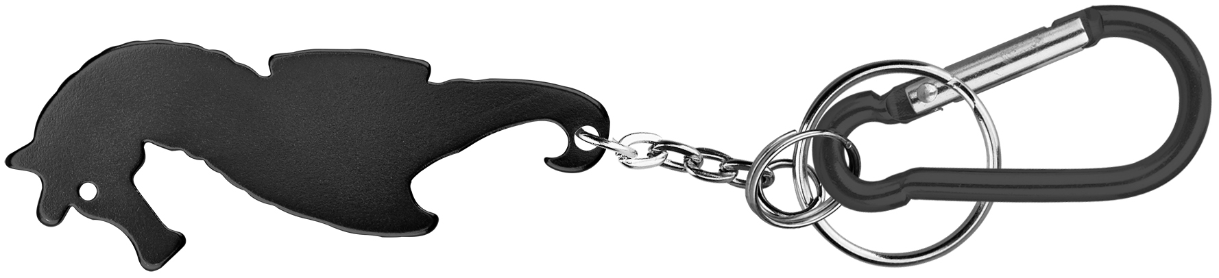 Sea horse shaped bottle opener with key chain & carabineer 3