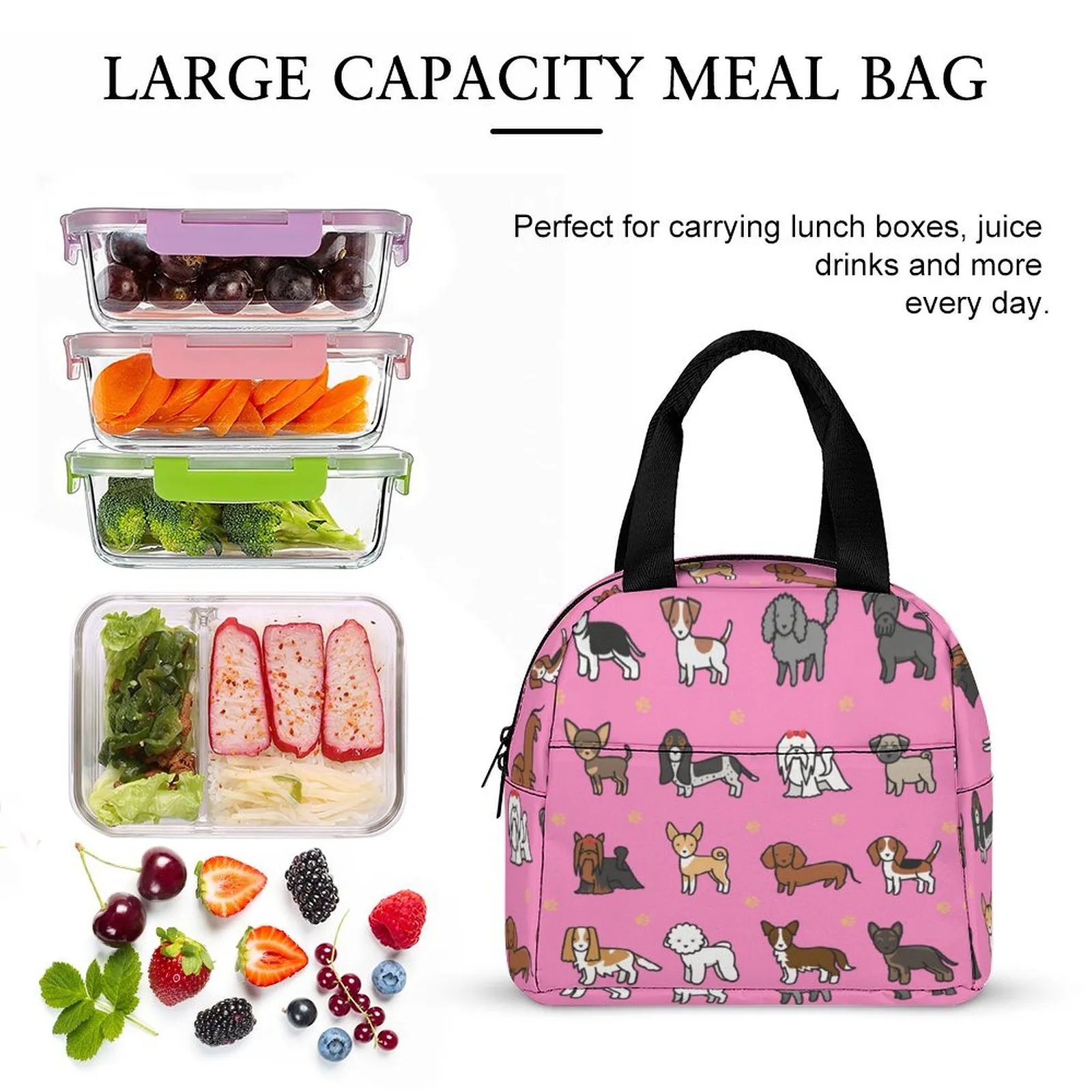 Custom Printed Lunch Bag Personalized with Logo Insulated Reusable for Work Gift 6