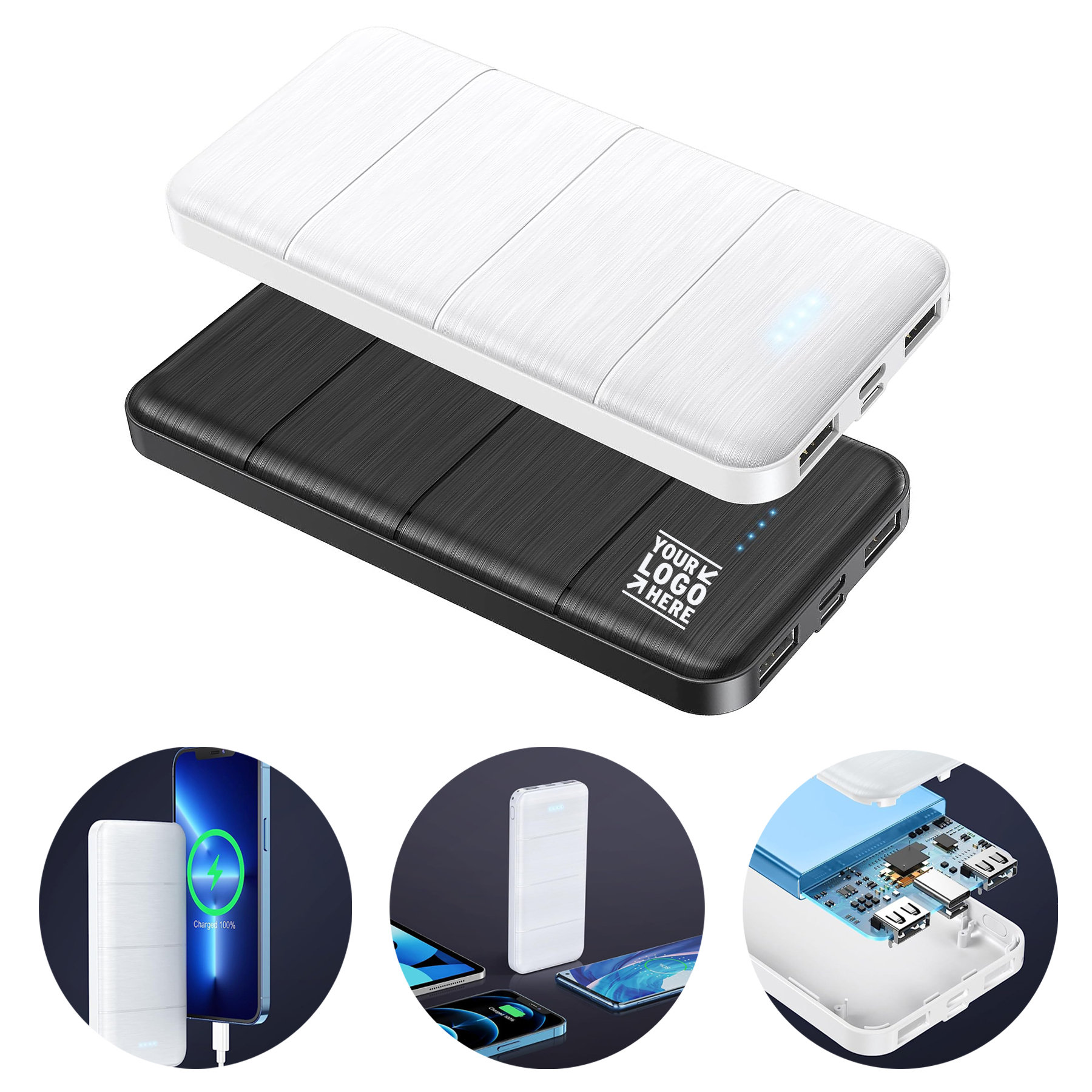 15000mAh 2 USB Fast Charging Output 5V3.1A Portable Charger Power Bank 2