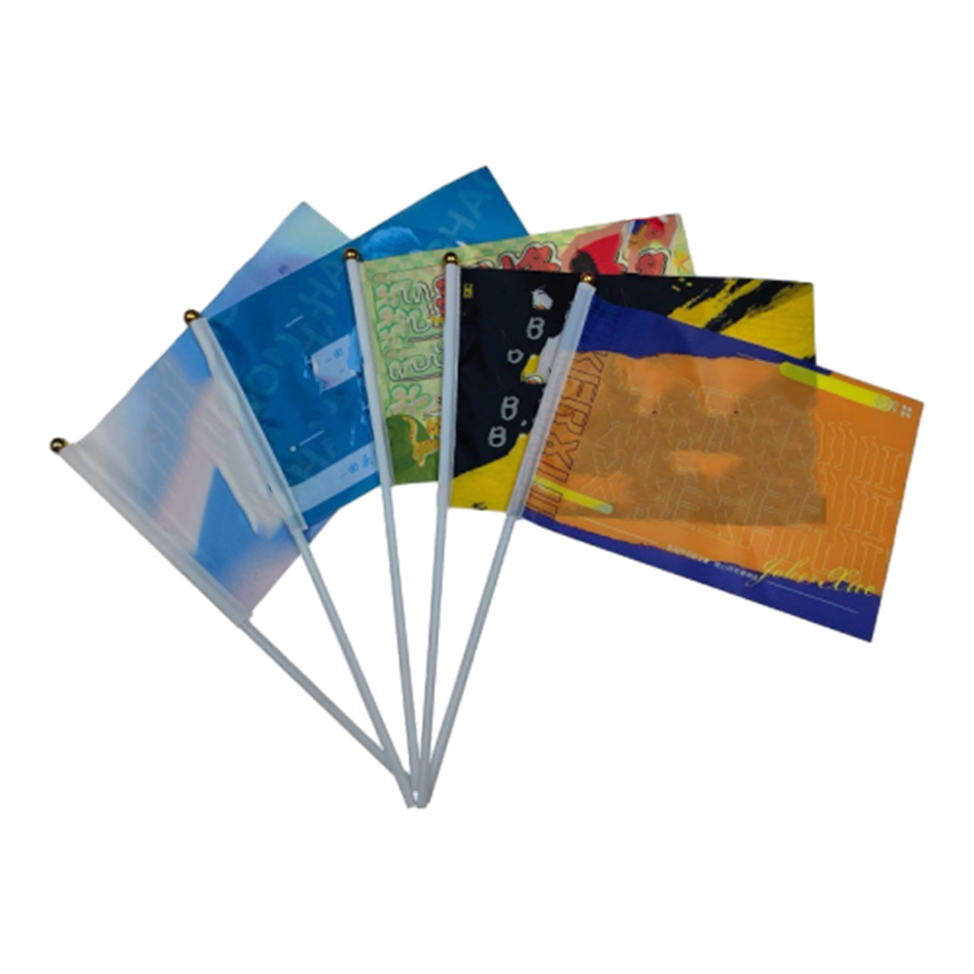 11.8" Full Color Flag And Plastic Tube 1