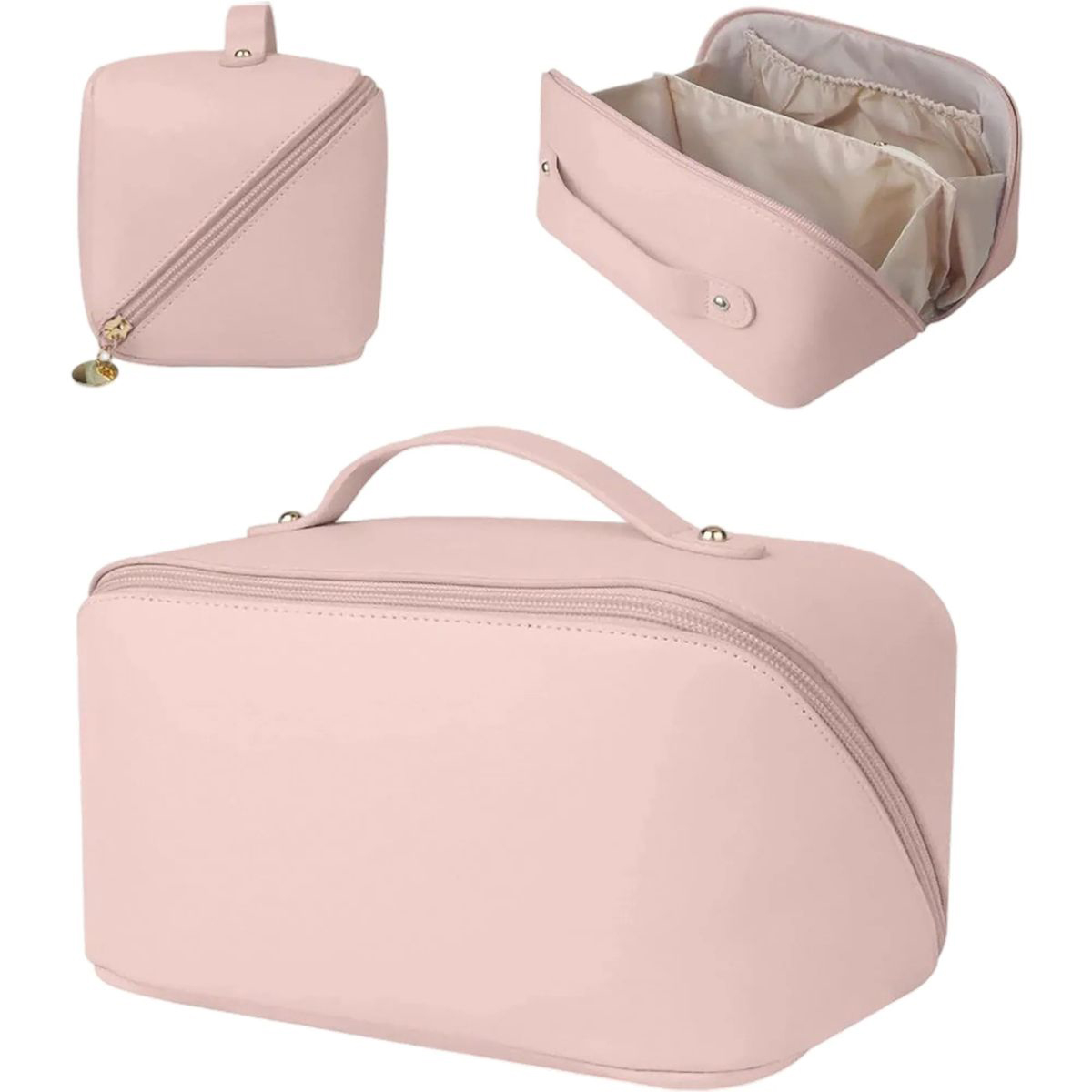 Compact PU Cosmetic Bag for Travel or Daily Toiletries 2