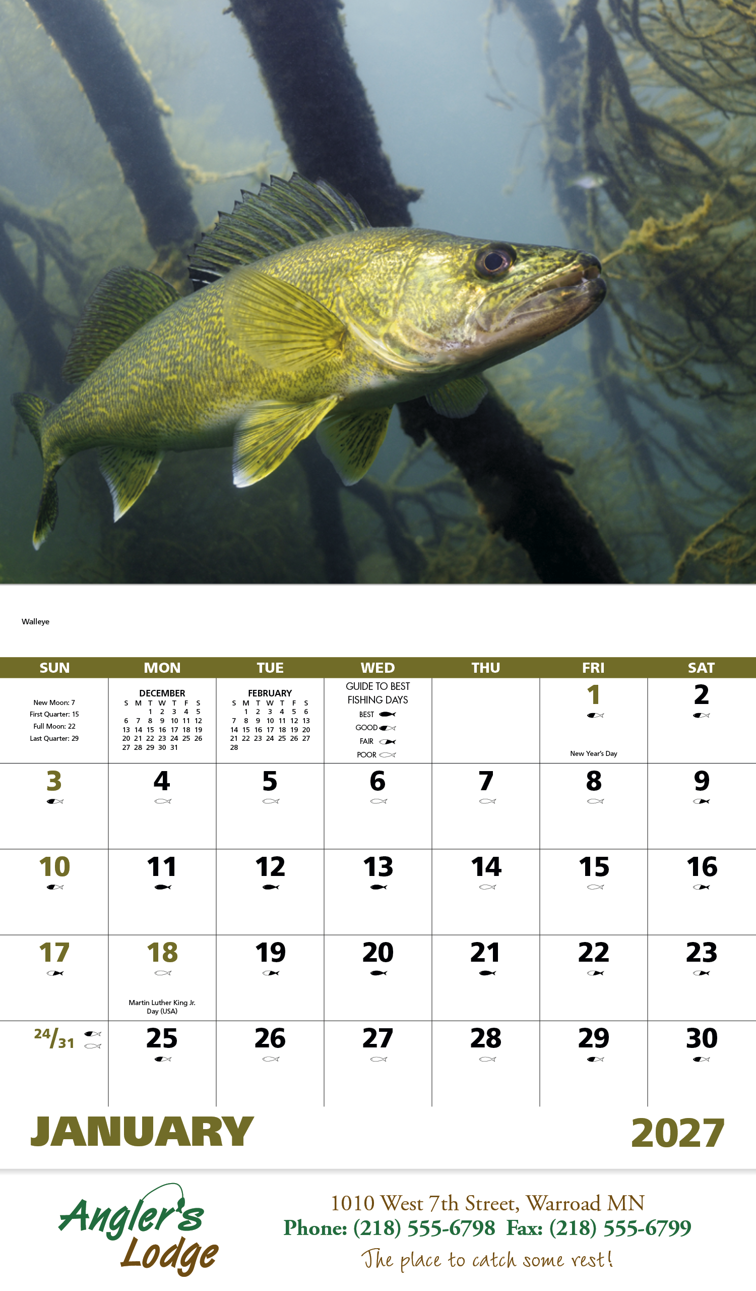 Good Value™ Fishing - Stapled Calendar 62