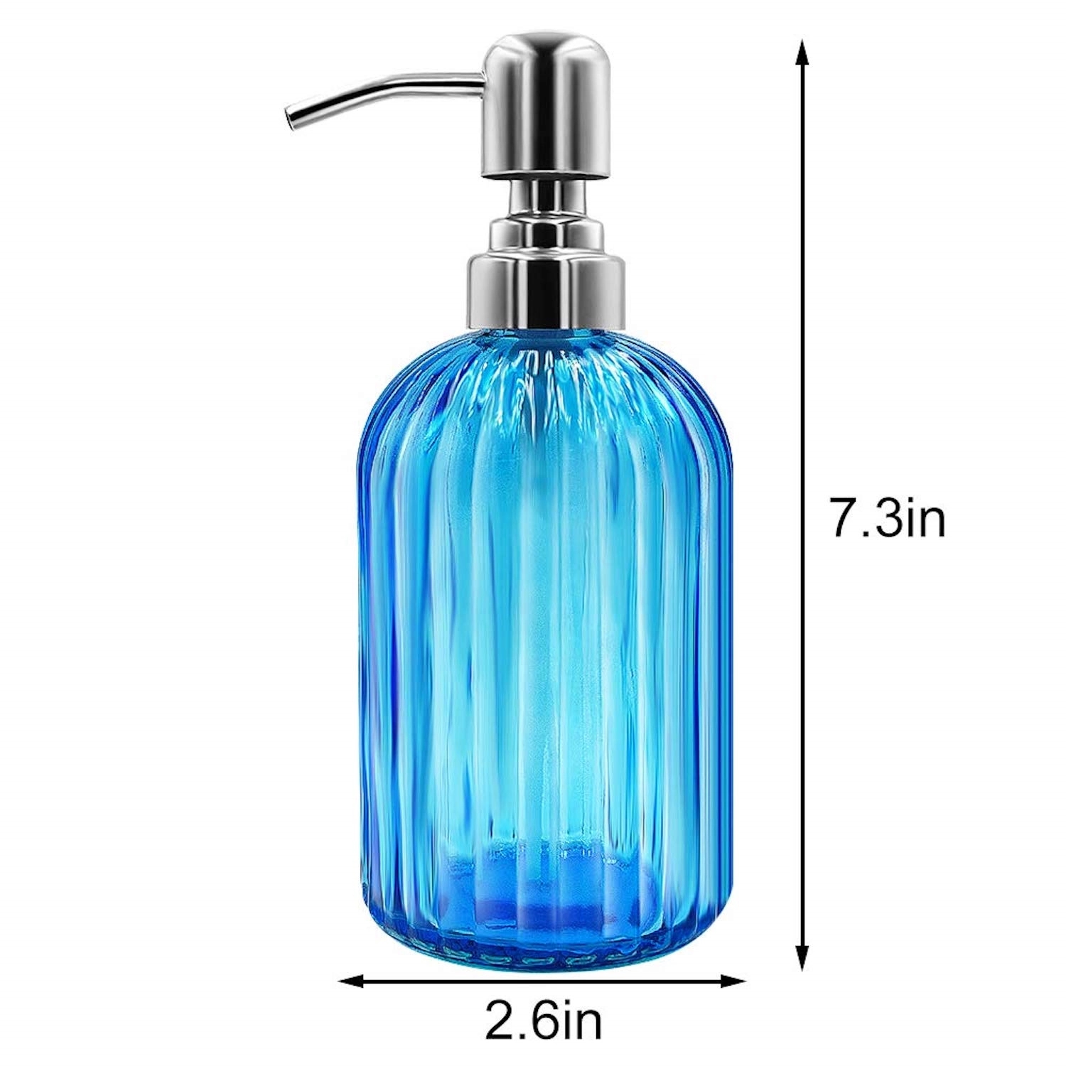14 Oz Colorful Liquid Soap Refill Glass Dispenser 5