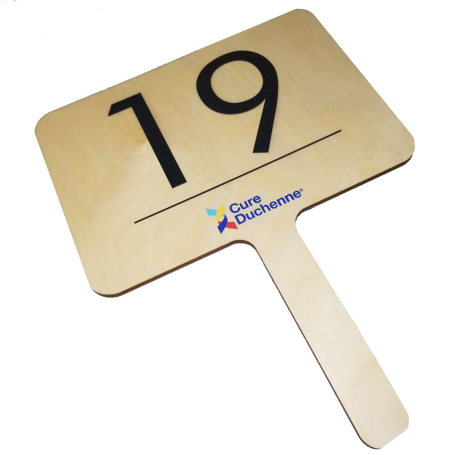 Wood Auction Paddle 12