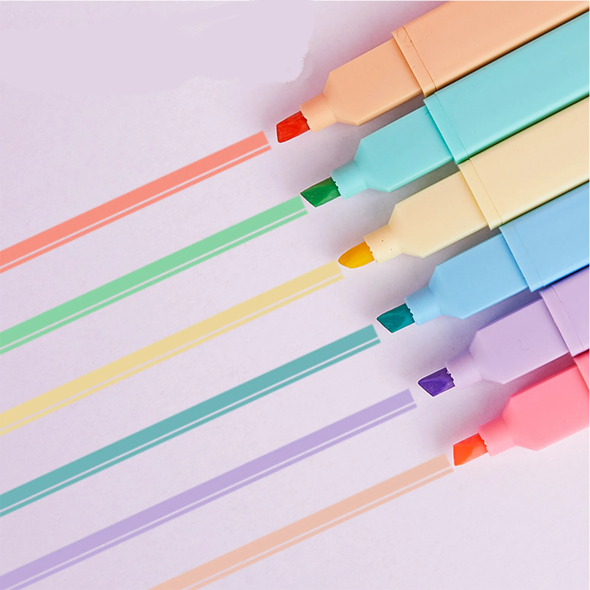 6-Piece Highlighter Set Logo Printed for Office School Use 4