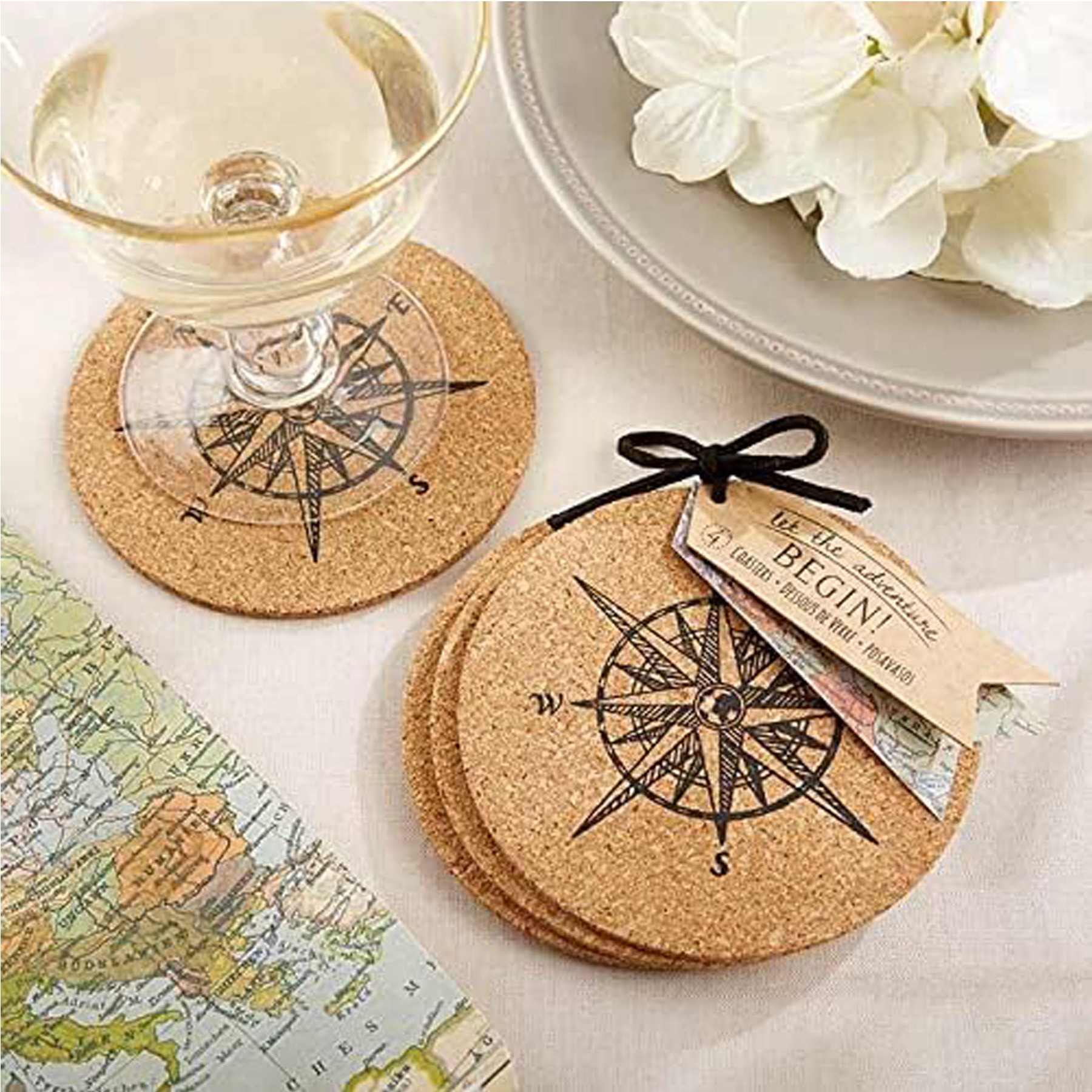 Round Natural Cork Coasters 4