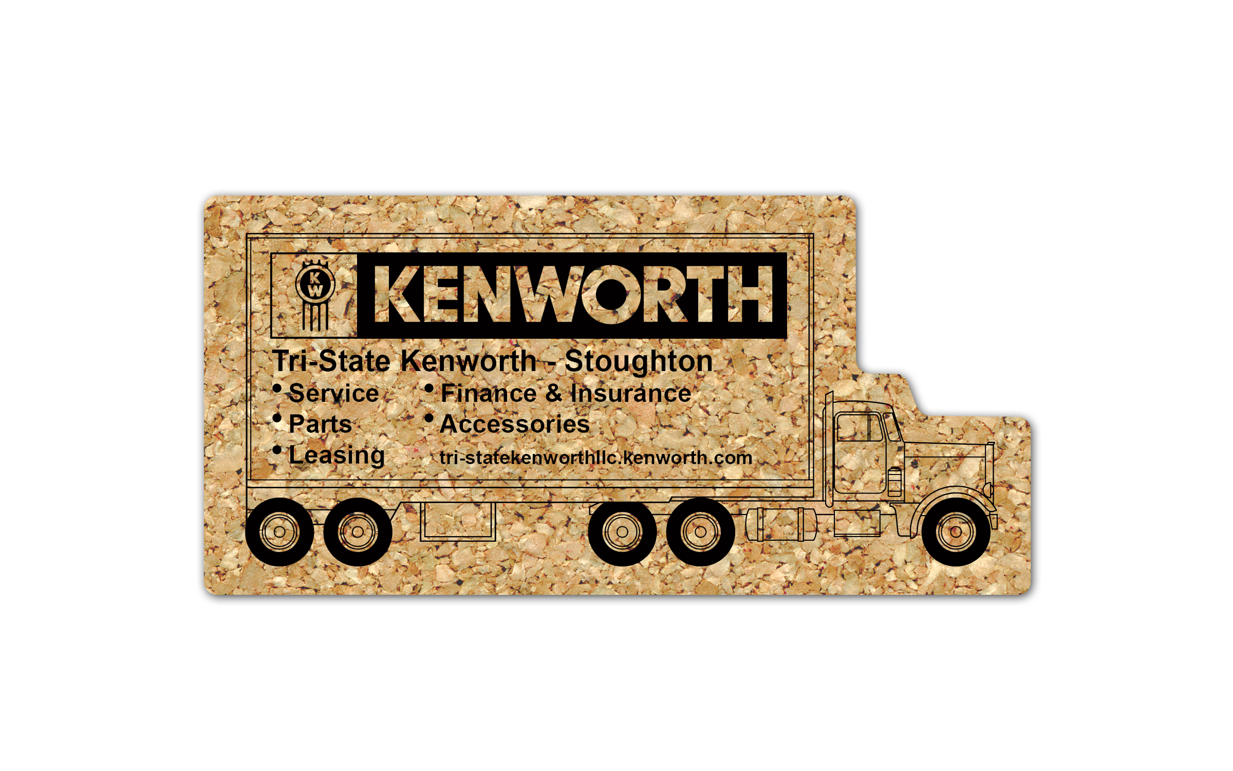 Tractor Trailer Cork Coaster 2