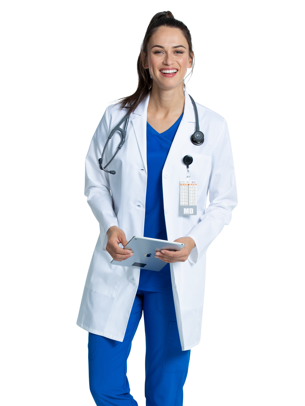 Cherokee - Project Lab - Women's Three-Pocket 33" Mid-Length Lab Coat