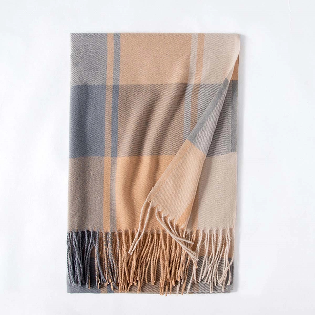 Winter Shawl Grid Warm Scarf 5