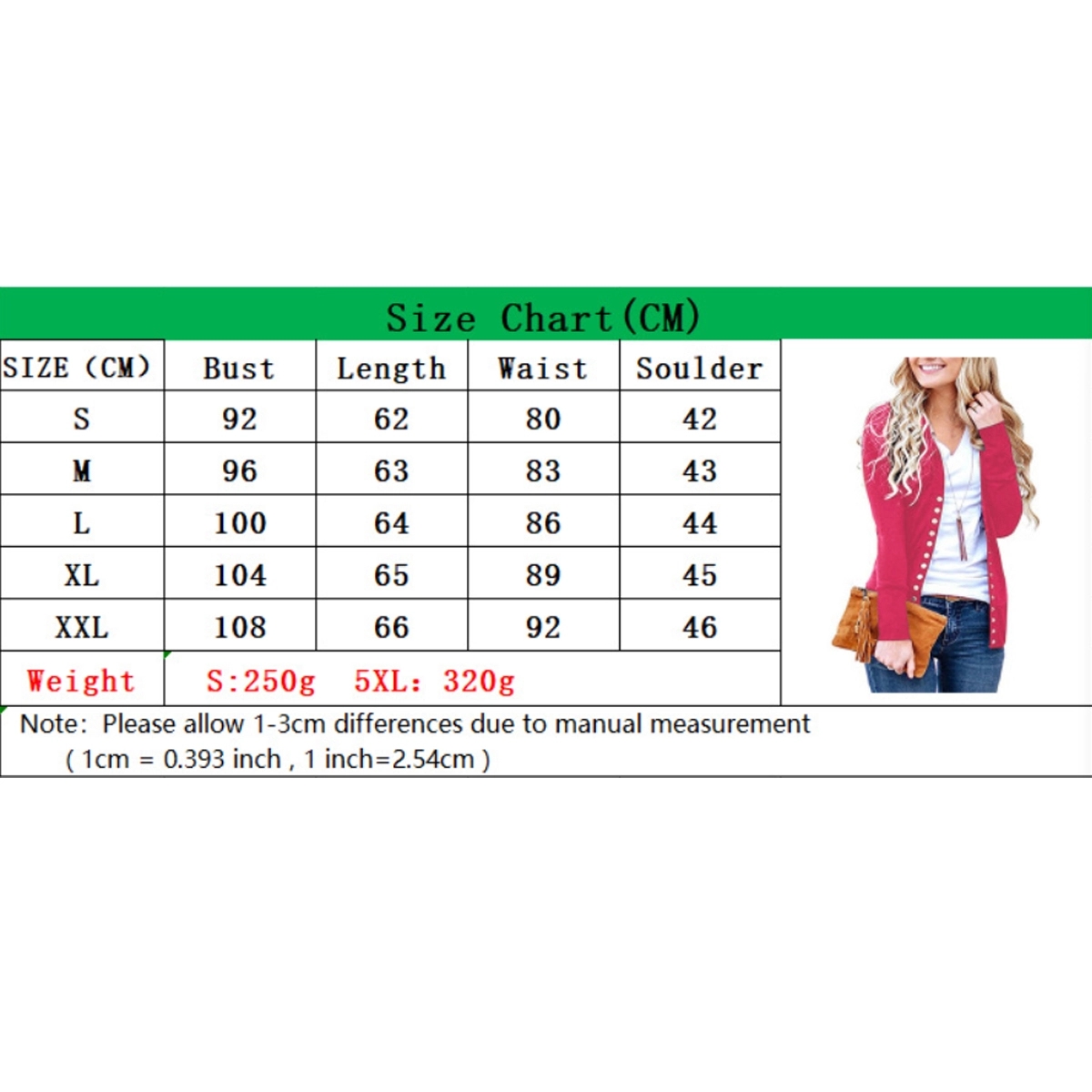 Women's Long Sleeve Snap Button Down Knit Neckline Cardigans 2