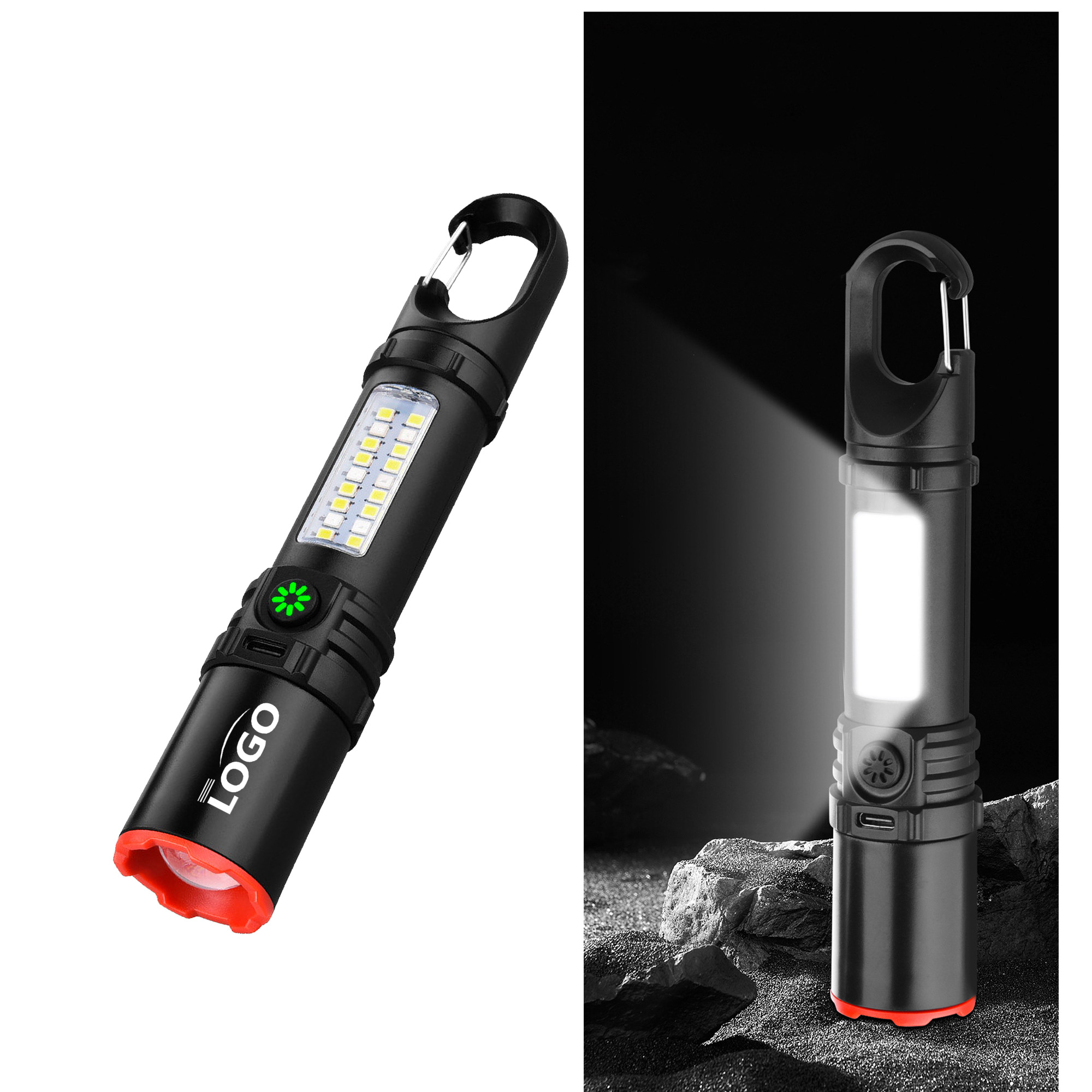 Multi-functional Flashlight Portable Rechargeable Outdoor 4