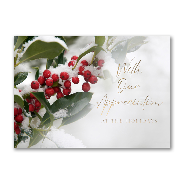 Crimson Appreciation Holiday Card 2