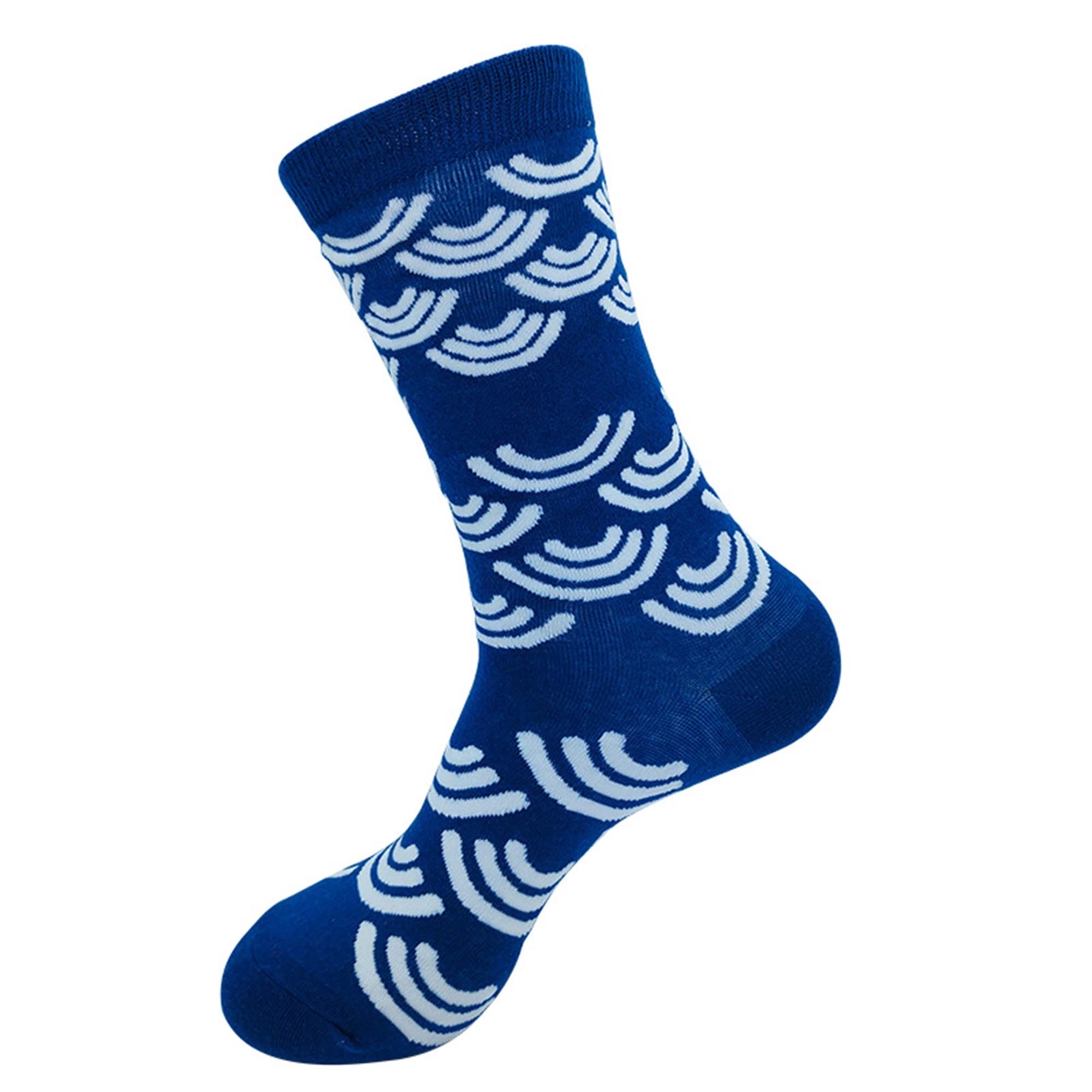 Adult Athletic Crew Woven Jacquard Cotton Socks 3
