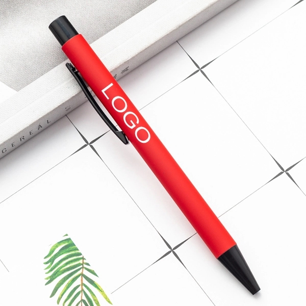 SOFT RUBBER CLICK METAL BALLPOINT PEN 4