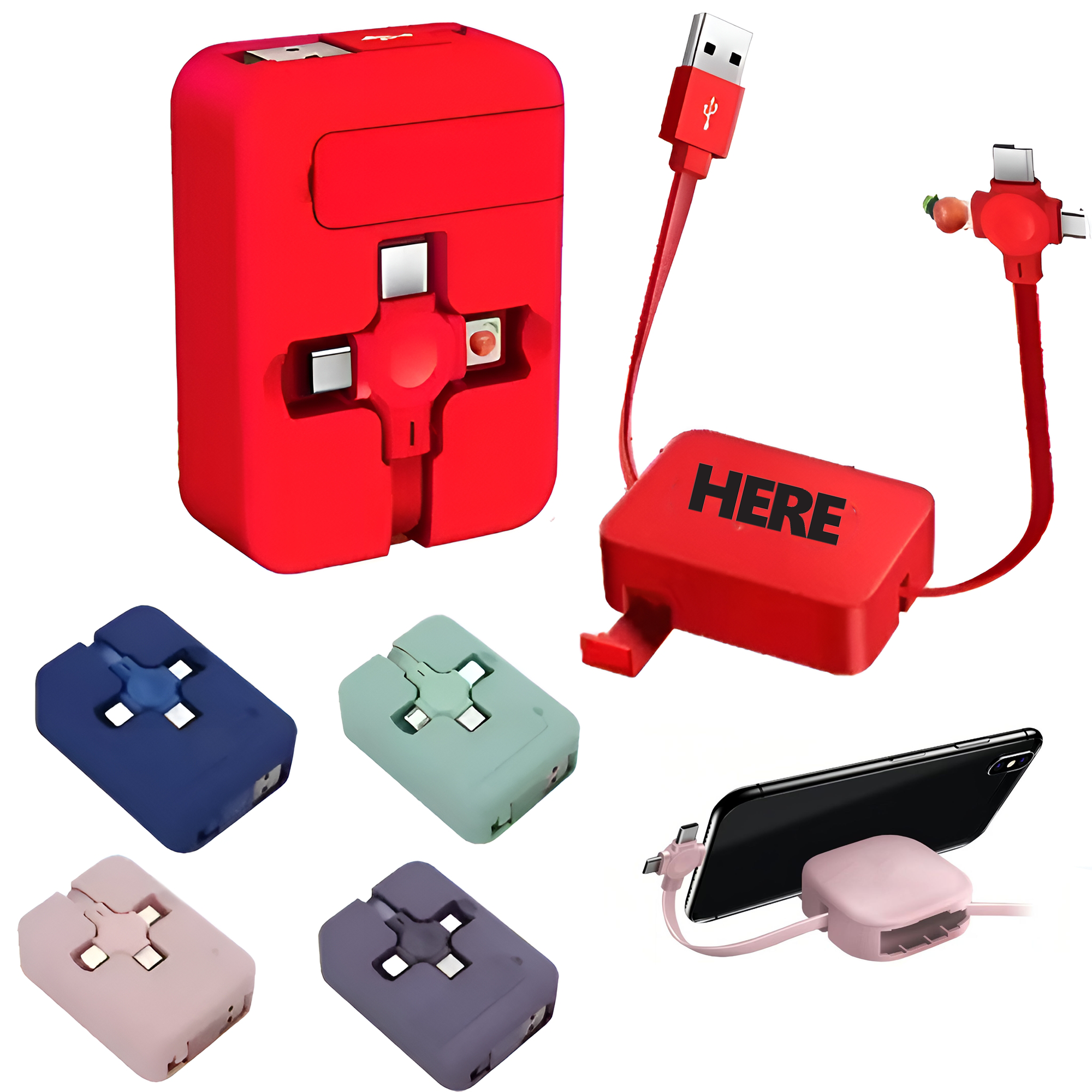 Retractable 4 in 1 Charging Cable 2