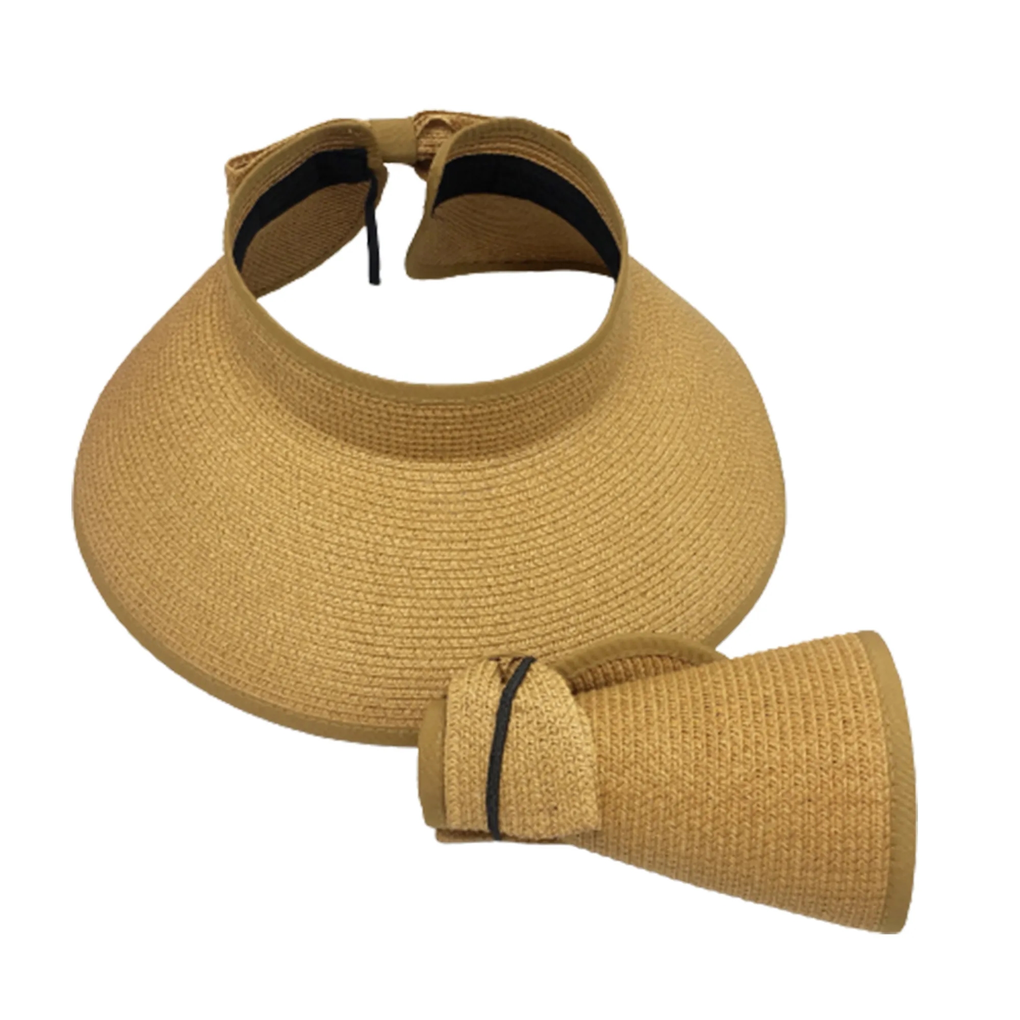 Embroidery Foldable Straw Visors 3