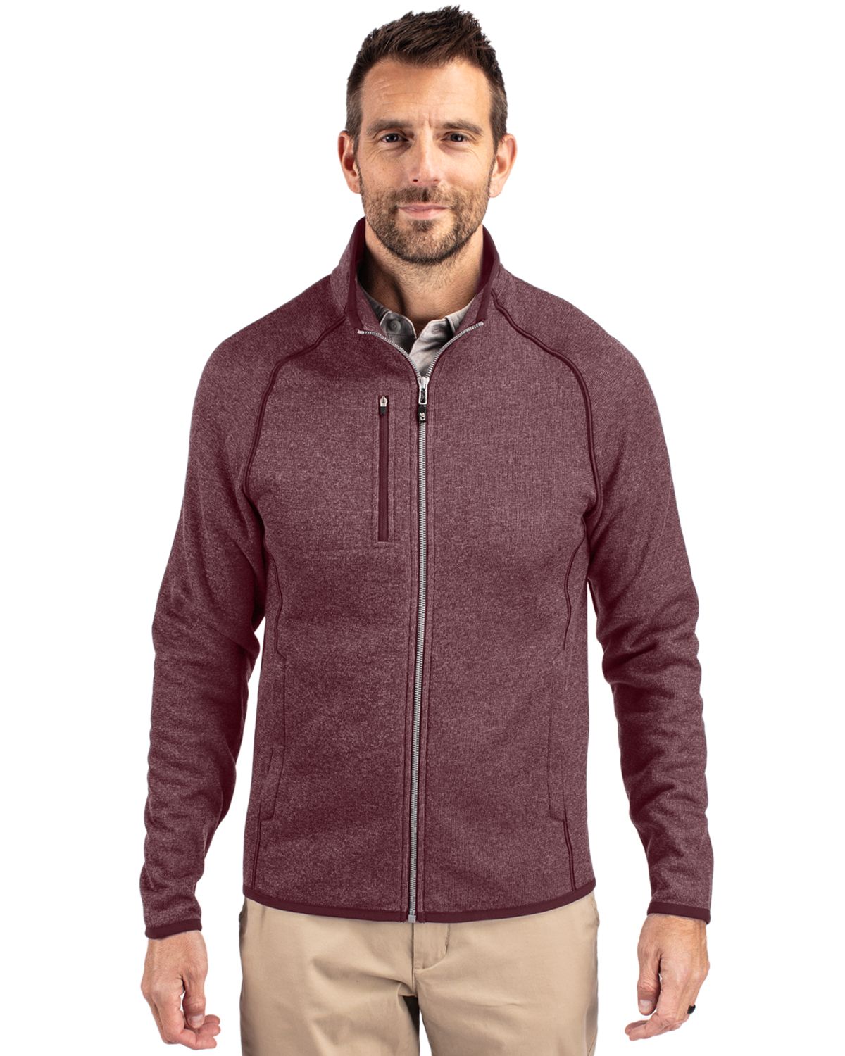 Mainsail Sweater-Knit Mens Full Zip Jacket