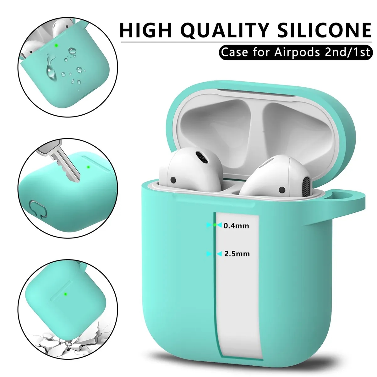 Airpods Case Cover 2&1 with Cleaner Kit 6