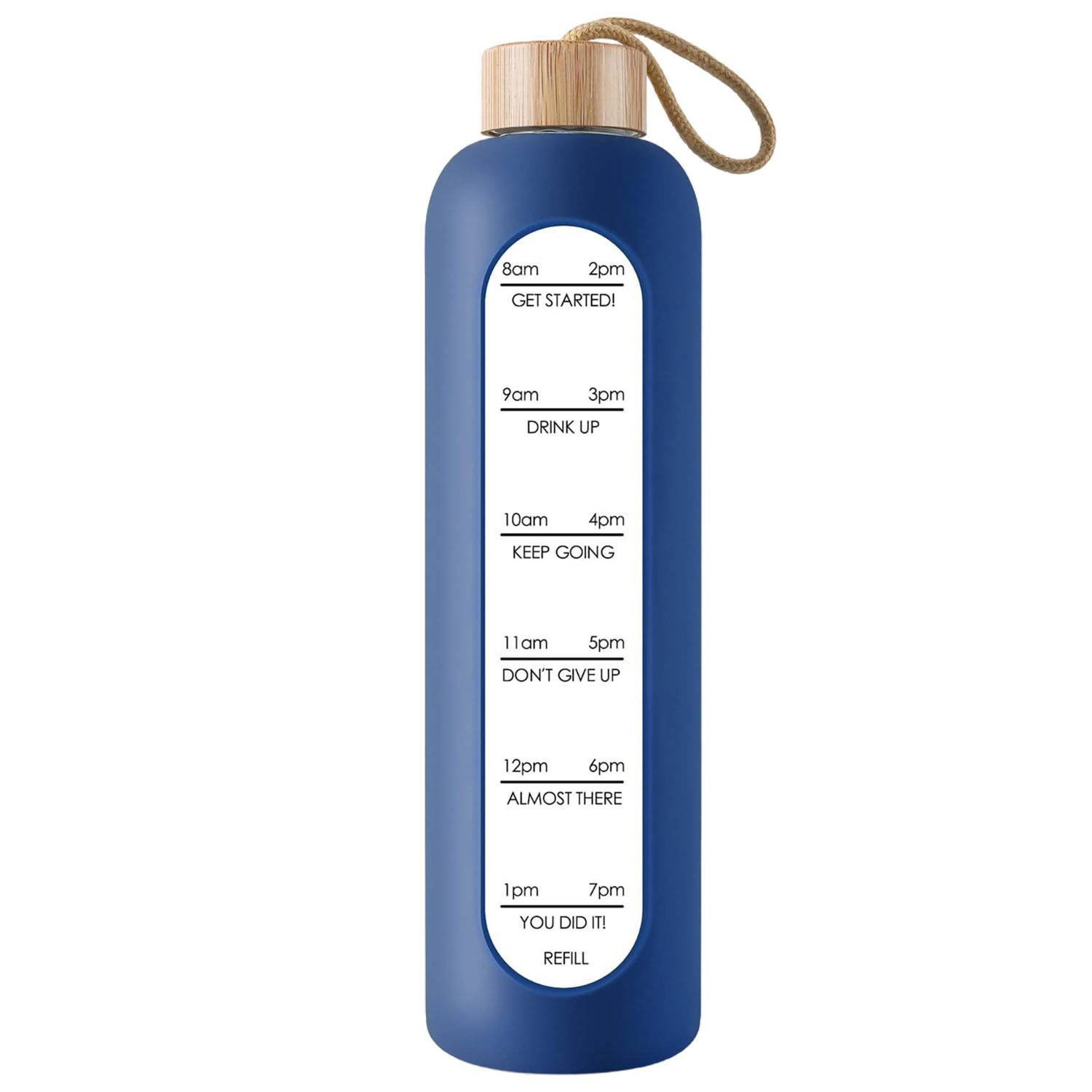 35oz Motivational Borosilicate Glass Water Bottle 8