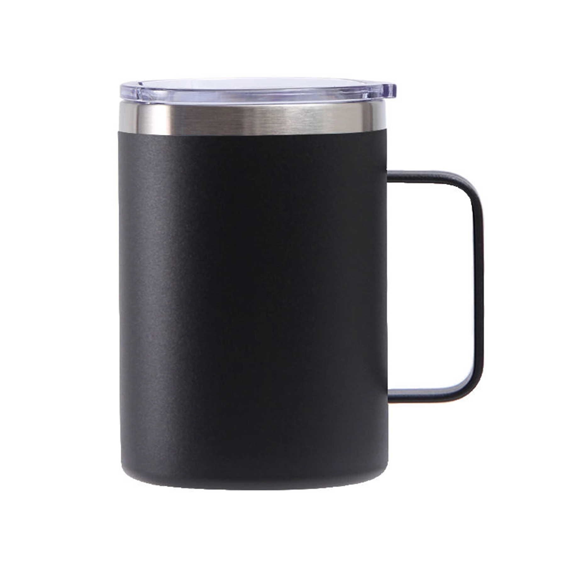 16 Oz. Vacuum Stainless Steel Coffee Mug with Handle & Lid 18