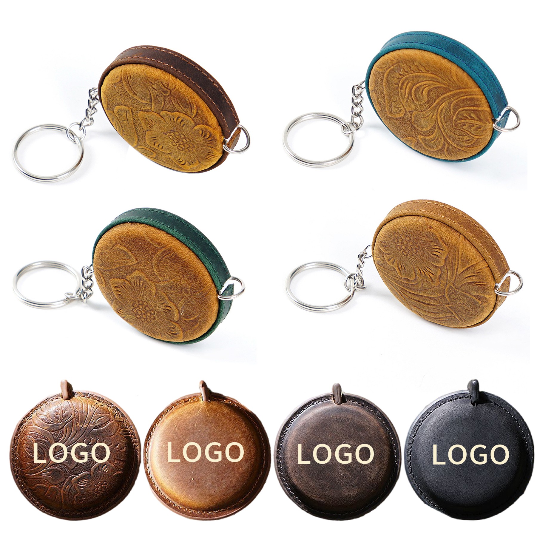 Mini Tape Measure With A Cowhide Shell