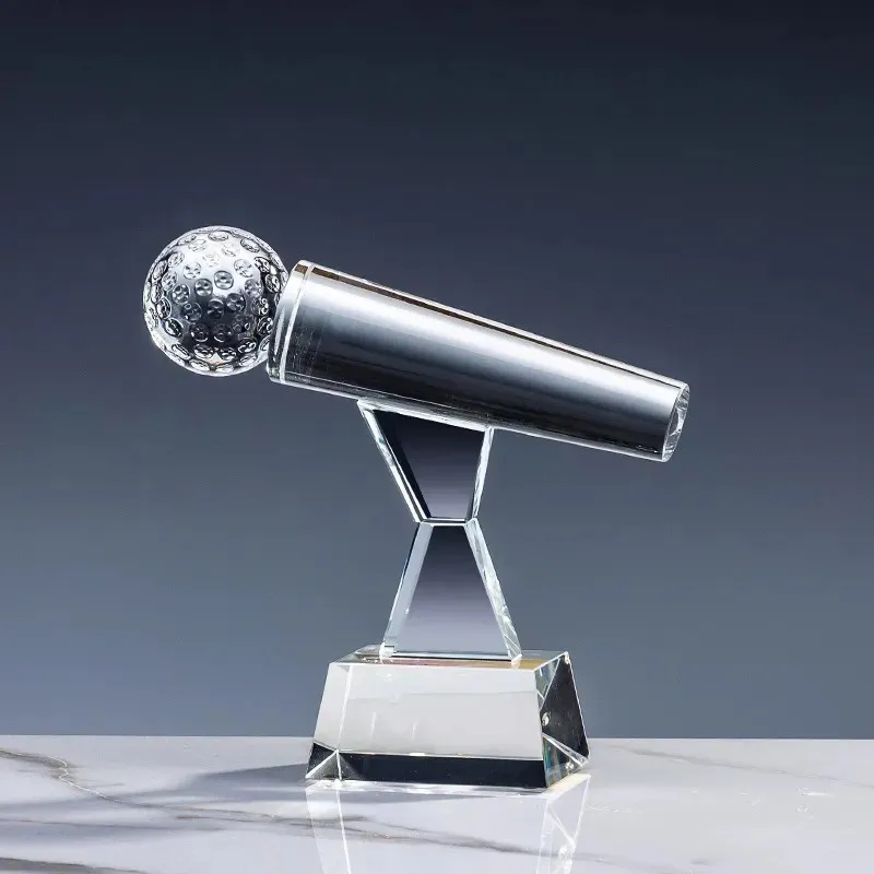 Engraved Crystal Microphone Award 5