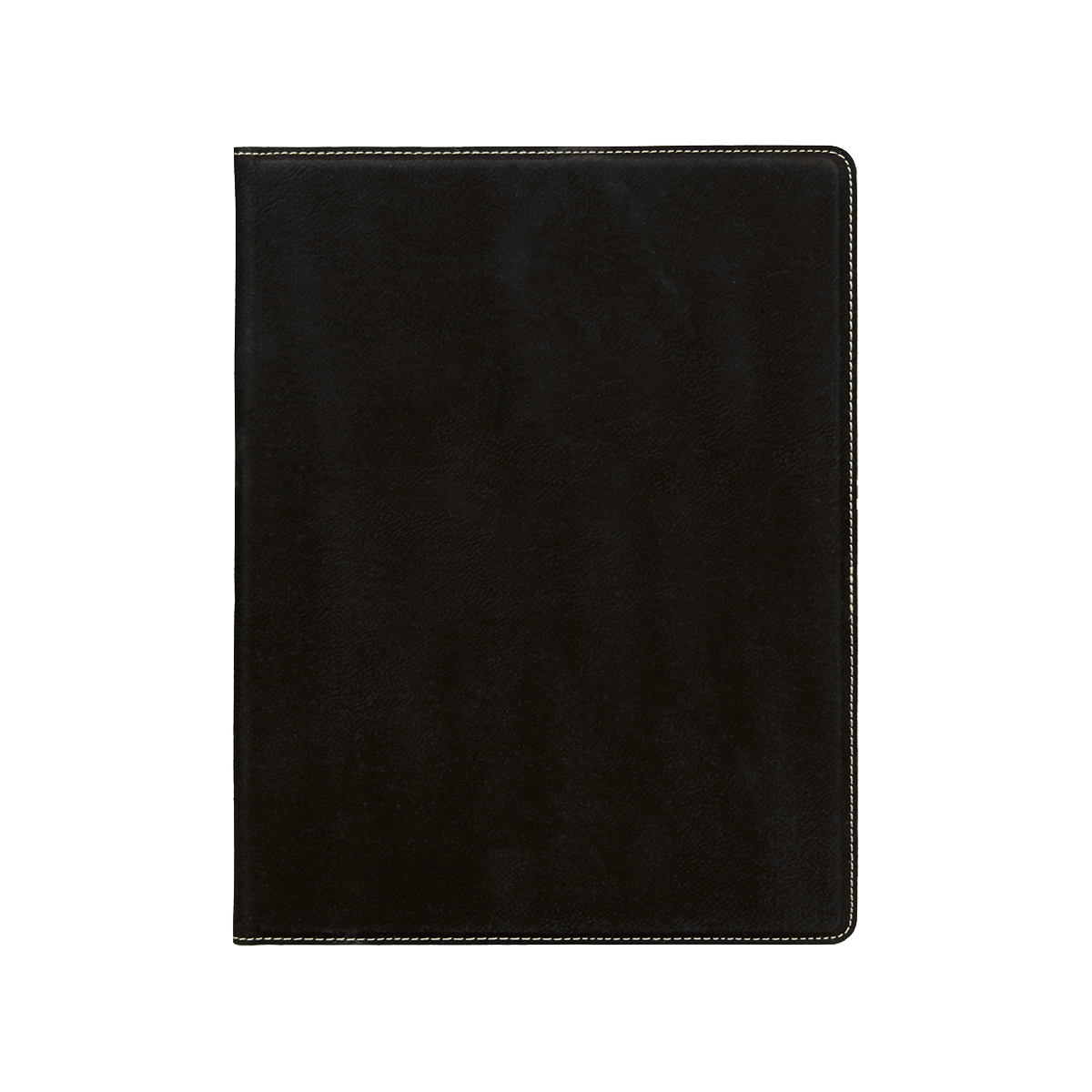 7" x 9" Leatherette Black/Silver Portfolio 2