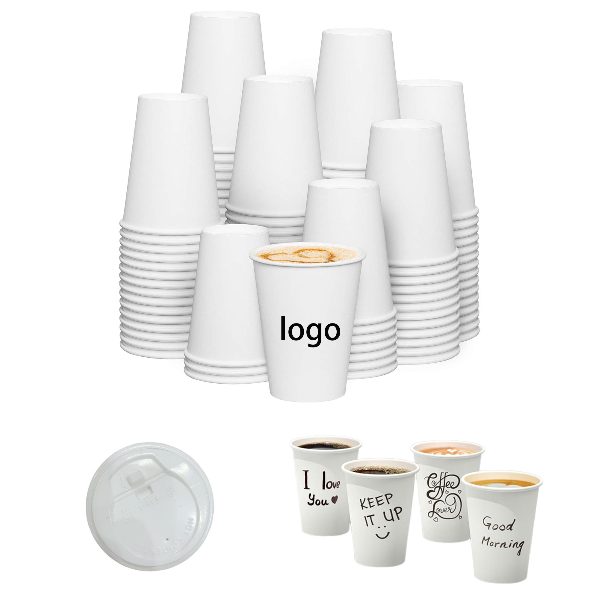 12OZ Disposable Beverage Cup With Lid 2