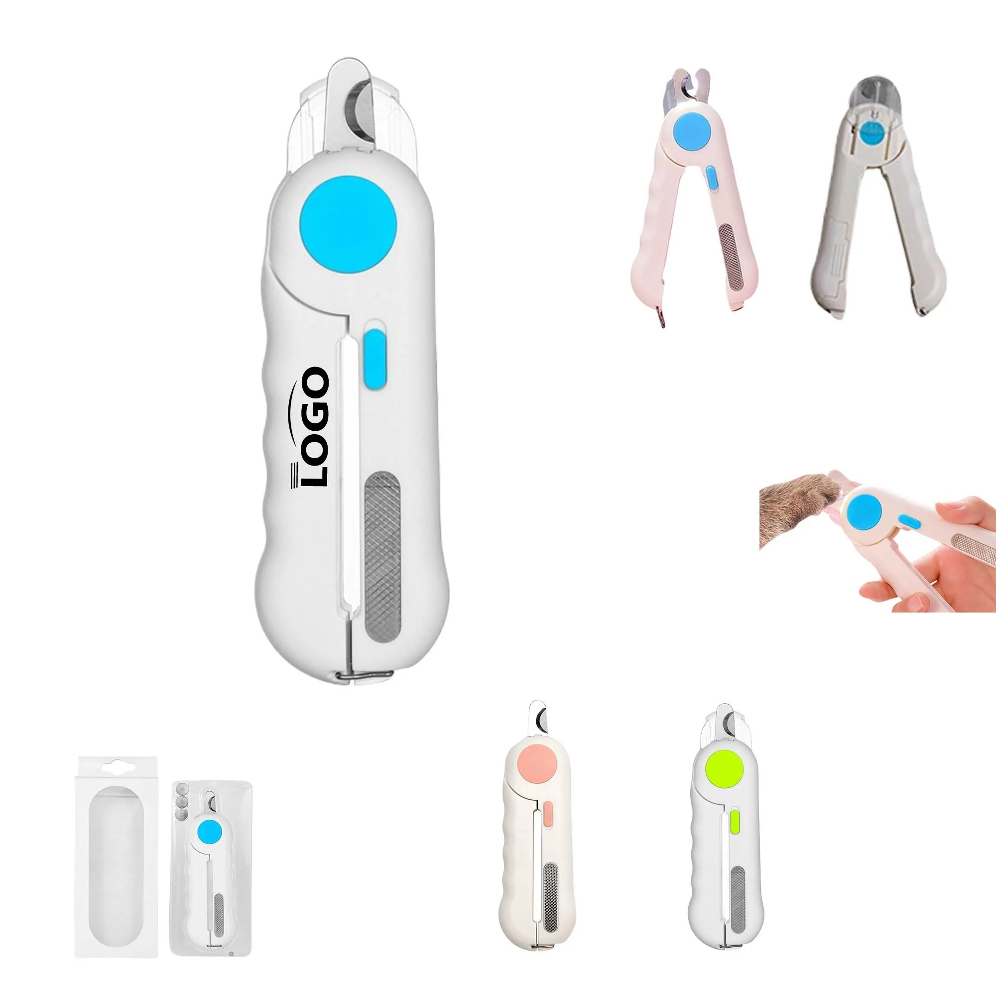 Dog Nail Grinder with Trimmers 2-in-1 LED Clippers Light 3
