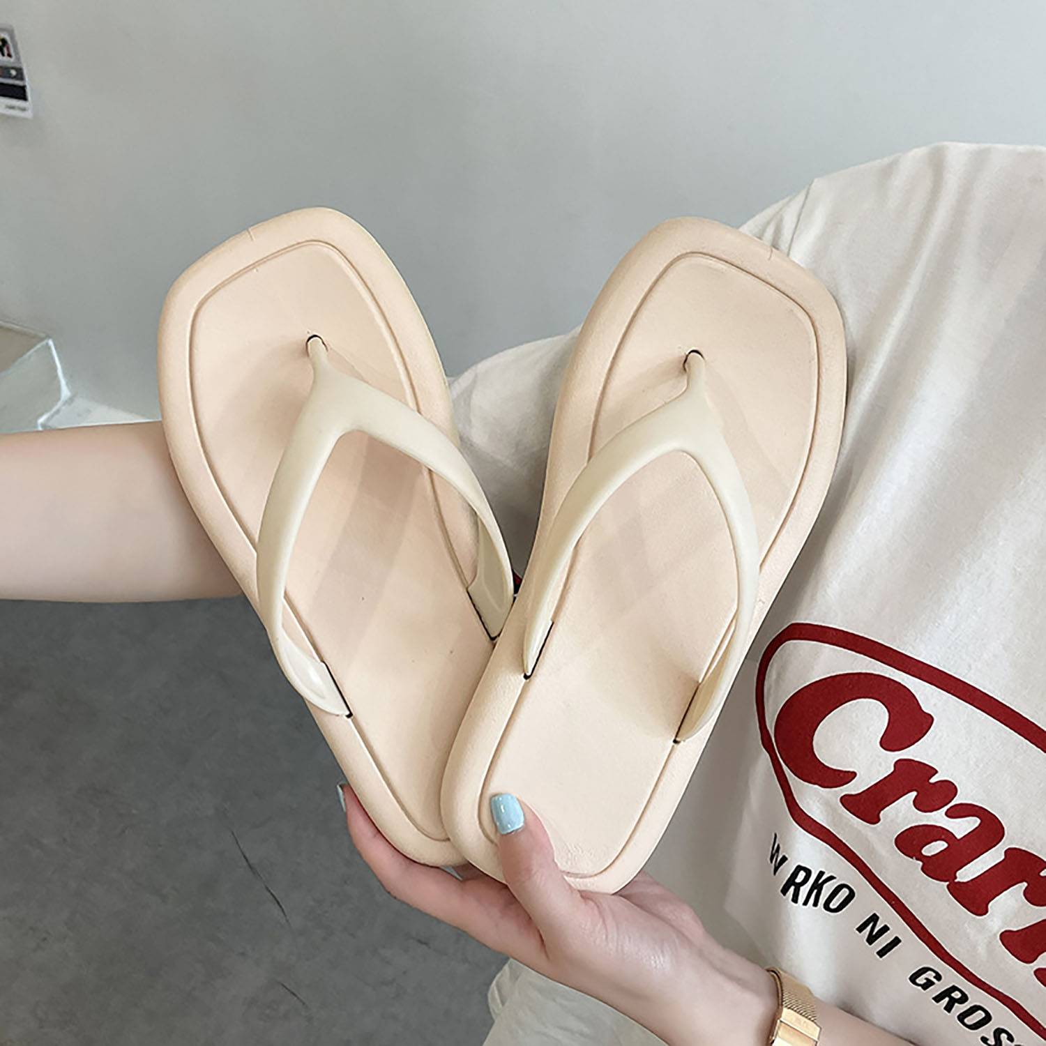 Flip Flop Slippers Beach Pool Bathroom Flat Slides Shoes 6