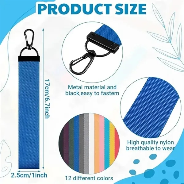 Keychain Wrist Lanyard - Nylon Hand Strap for Keys 8